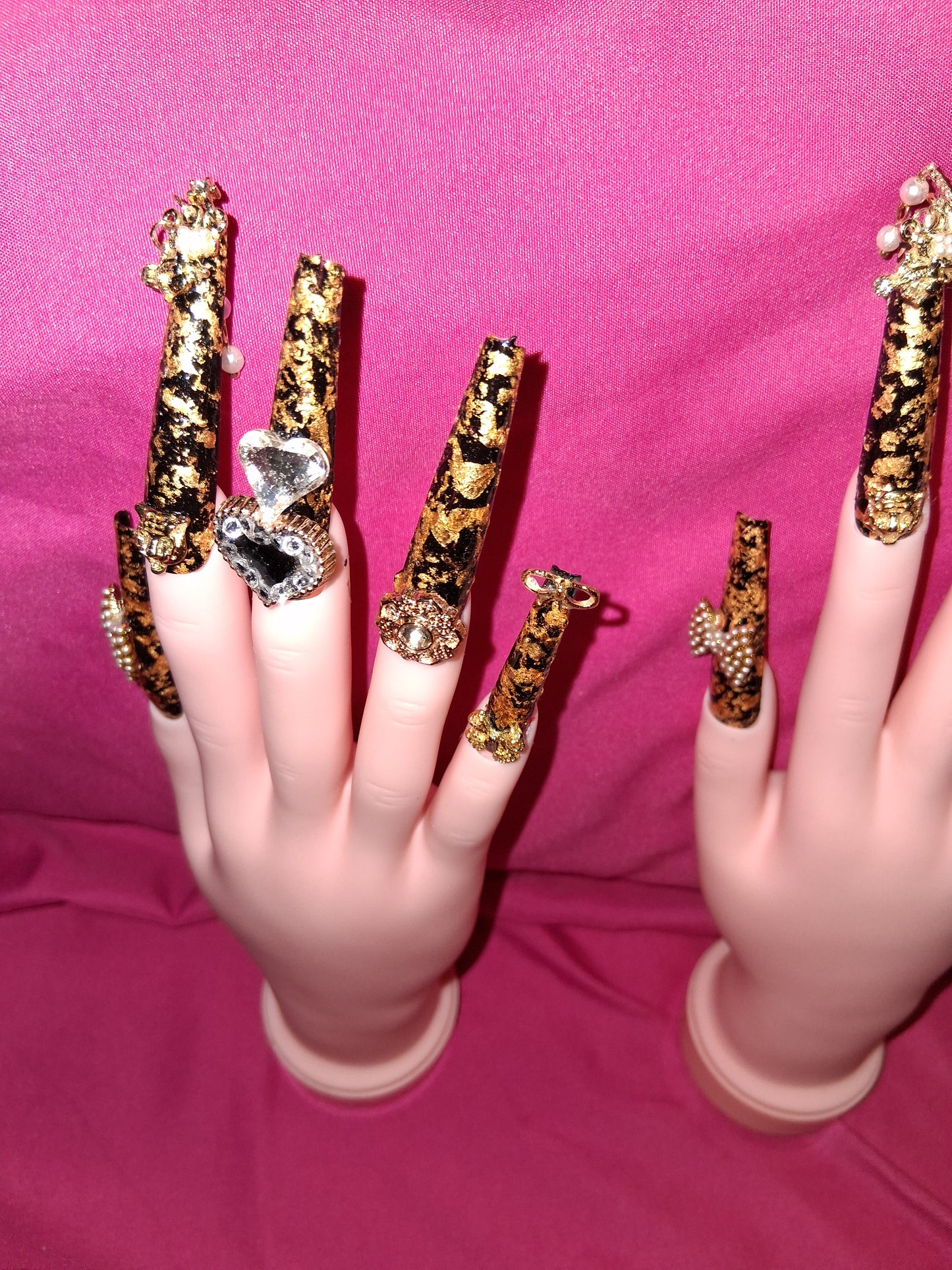 COCOMONEY NAILS CUSTOM 1 OF 1 GLUE ON PRESS ON COMES WITH FREE GIFTS #o38