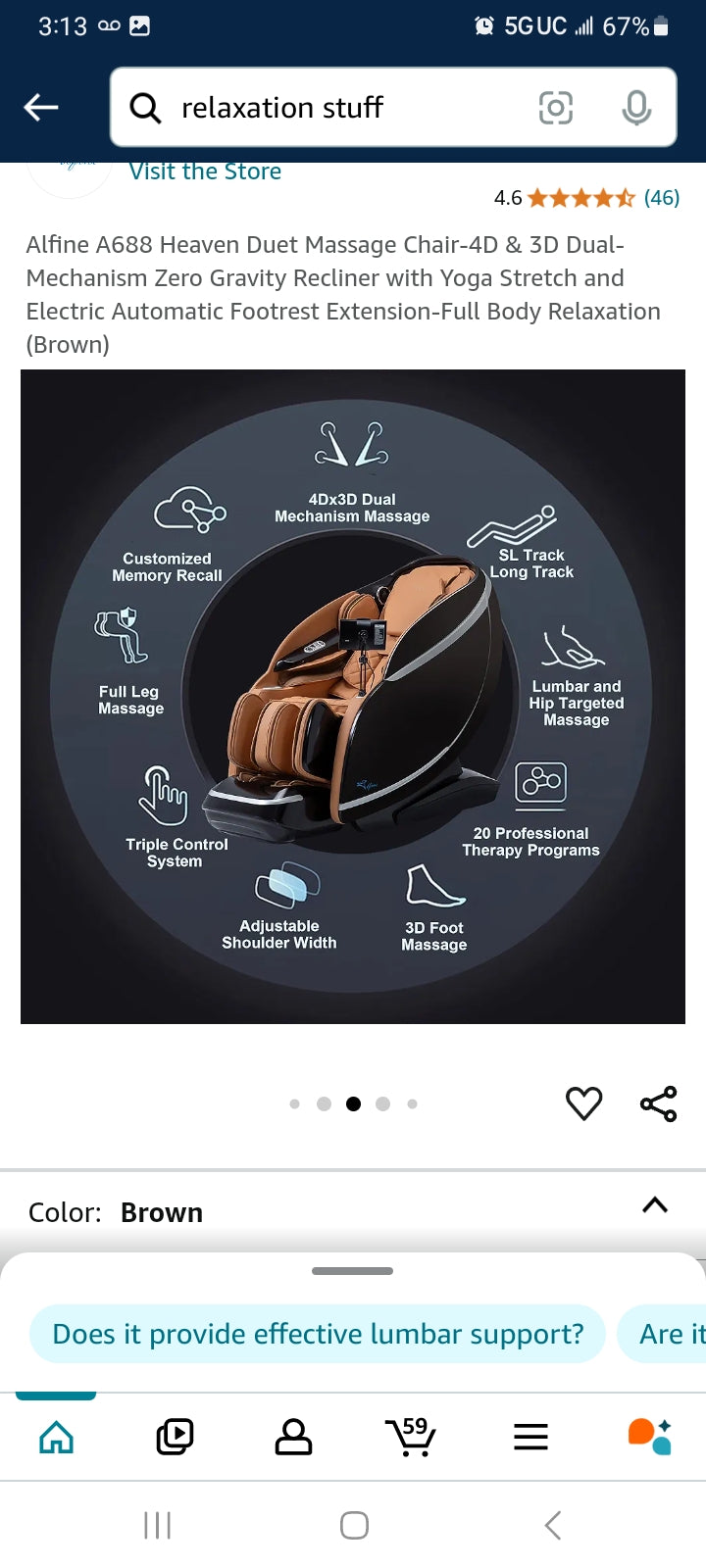 Heaven Duet Massage Chair-4D & 3D Dual-Mechanism Zero Gravity Recliner with Yoga Stretch and Electric Automatic Footrest Extension-Full Body Relaxation