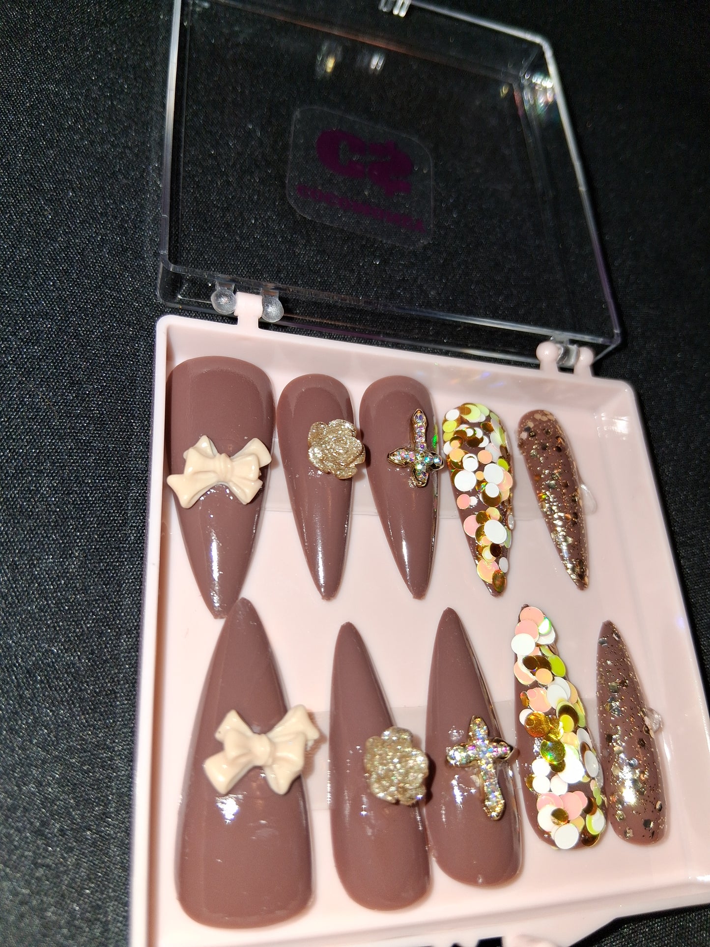 COCOMONEY NAILS CUSTOM ONE OF A KIND PIECES WITH NAIL BAG AND FREE GIFTS