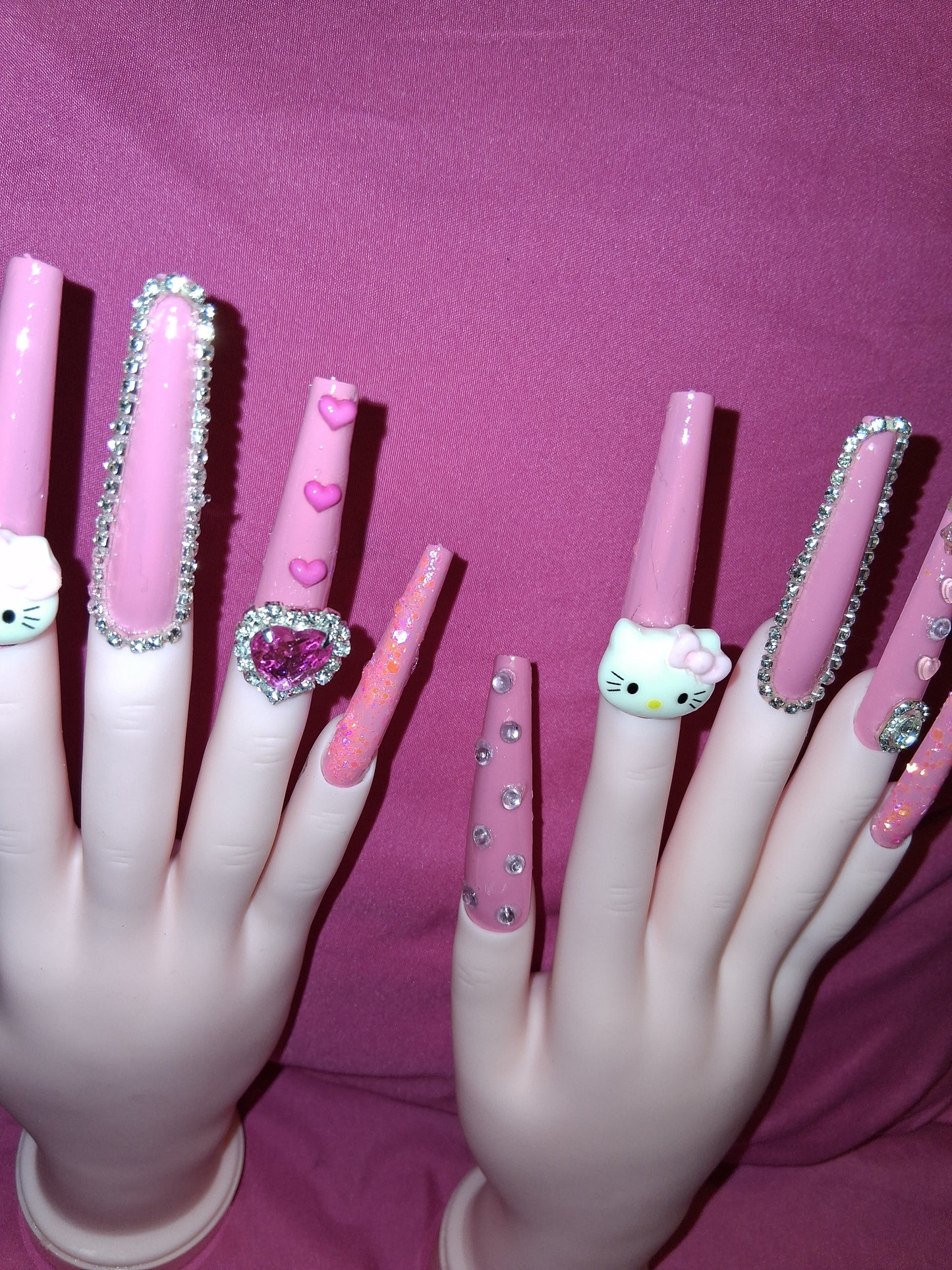 COCOMONEY NAILS CUSTOM 1 OF 1 GLUE ON PRESS ON COMES WITH FREE GIFTS #o51
