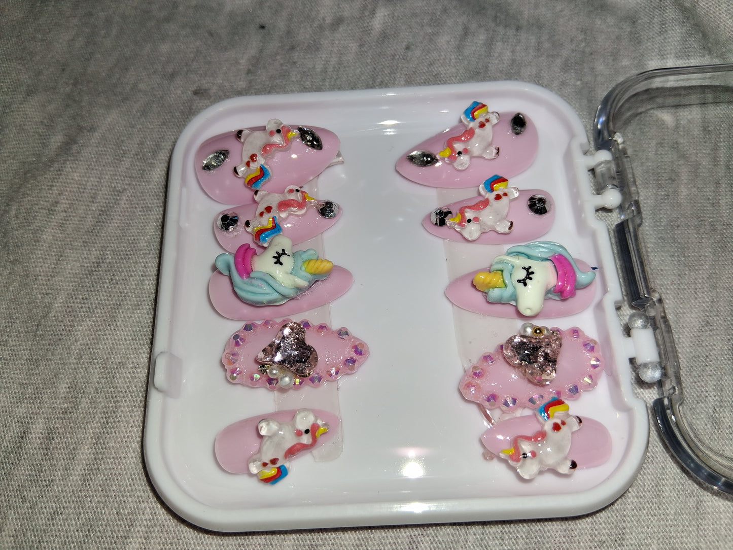 COCOMONEY NAILS CUSTOM 1 OF 1 GLUE ON PRESS ON COMES WITH FREE GIFTS #b54