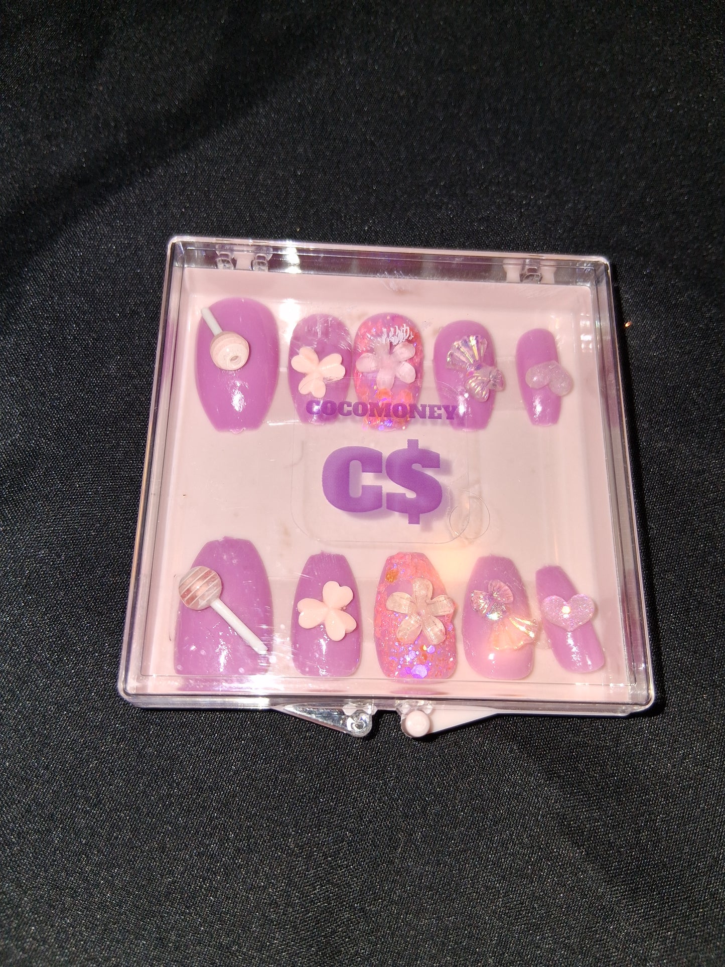 COCOMONEY NAILS CUSTOM ONE OF A KIND PIECES WITH NAIL BAG AND FREE GIFTS