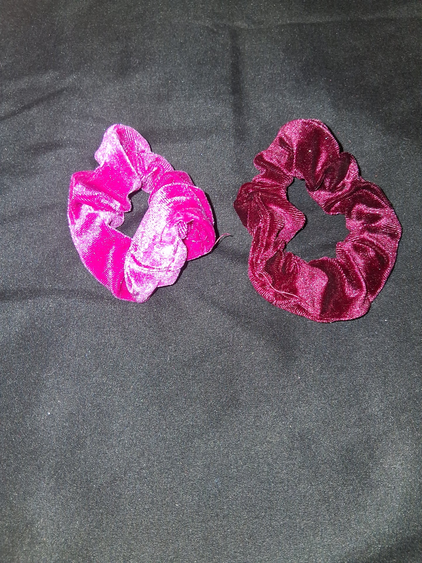 COCOMONEY HAIR SCRUNCHIES 2 PIECES SATIN OR VELVET