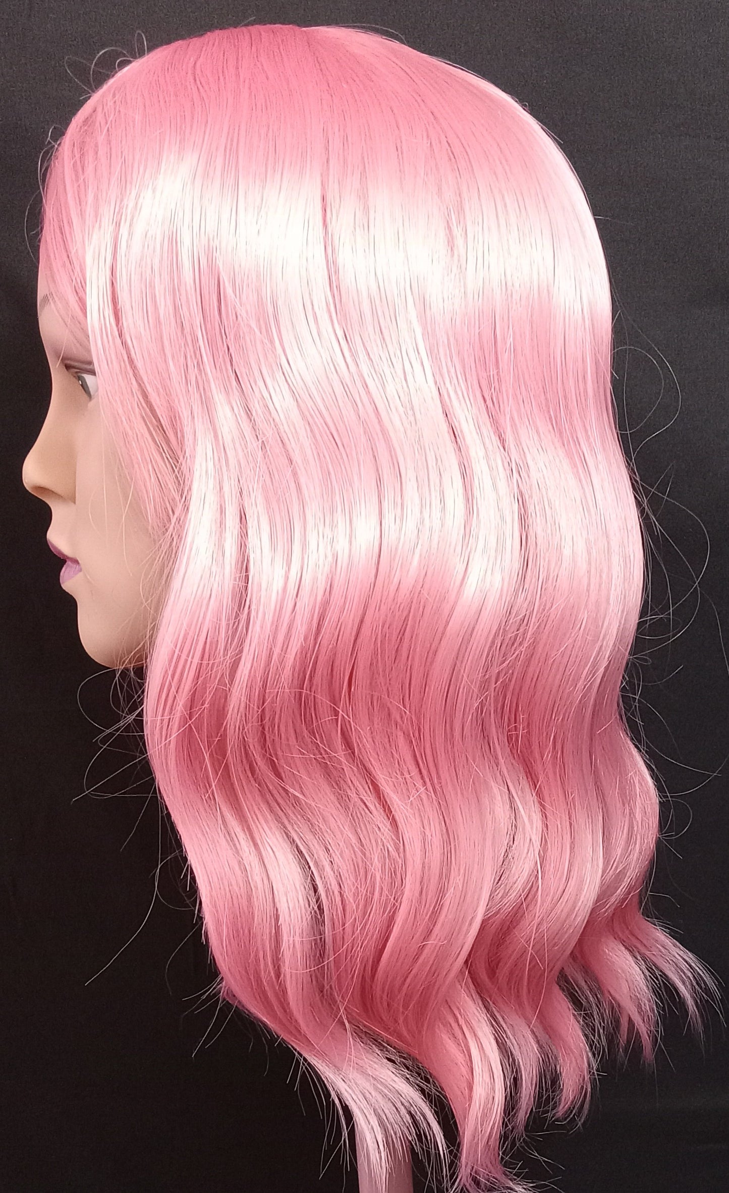 COCOMONEY WIG PINK SHOULDER LENGTH BEAUTY SYNTHETIC