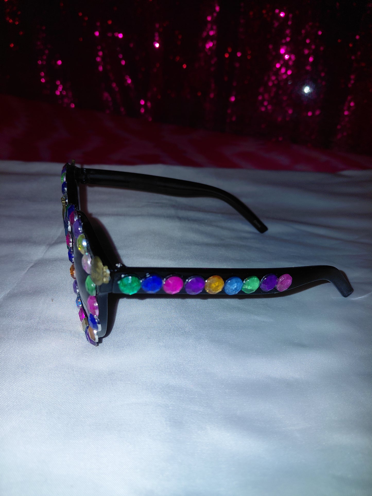 Cocomoney Glasses custom 1 of 1 pair sunglasses gemstones plastic materials uv COCOMONEY.STORE