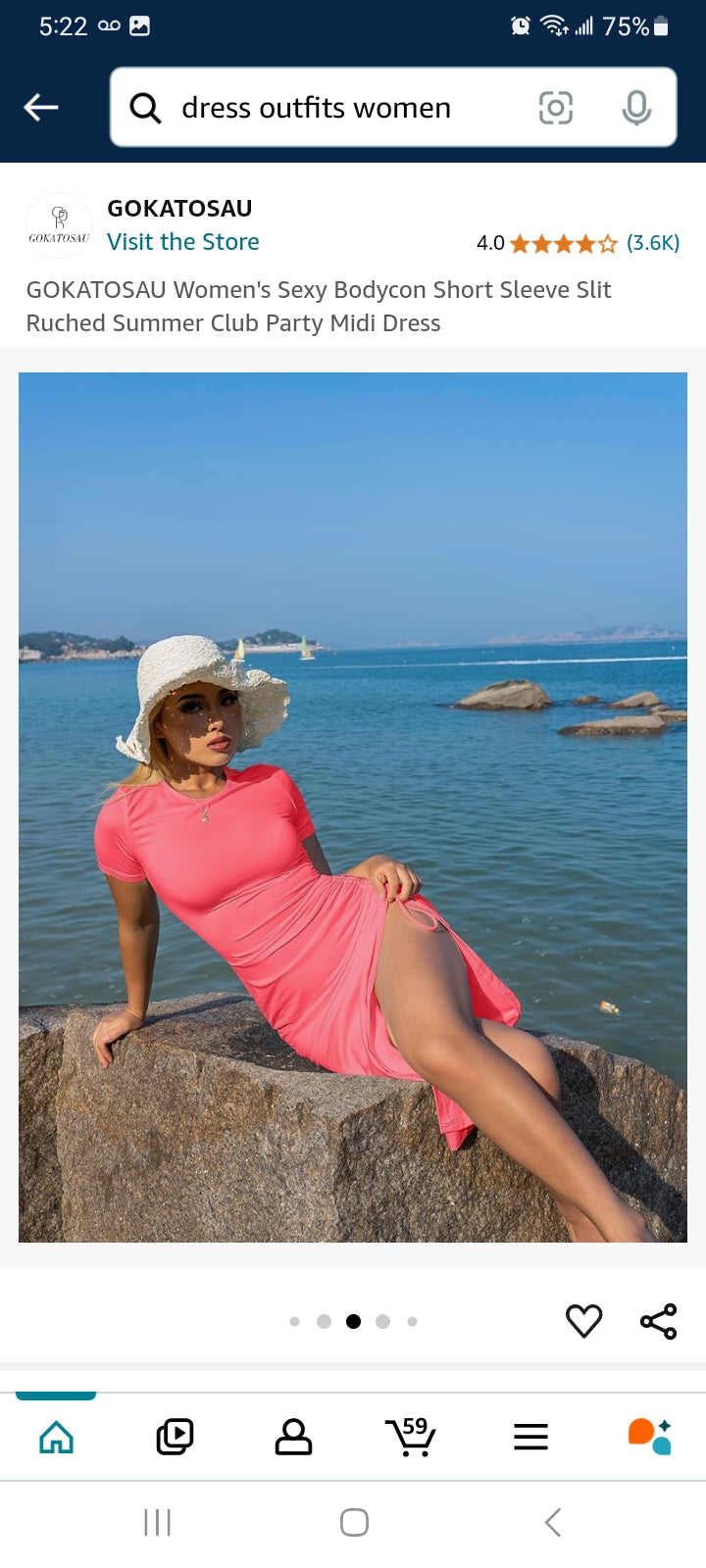 Women's Sexy Bodycon Short Sleeve Slit Ruched Summer Club Party Midi Dress