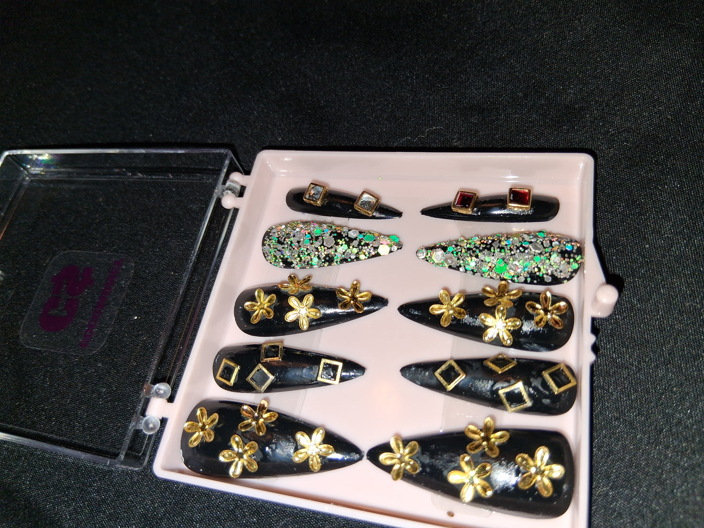 COCOMONEY NAILS CUSTOM ONE OF A KIND PIECES WITH NAIL BAG AND FREE GIFTS