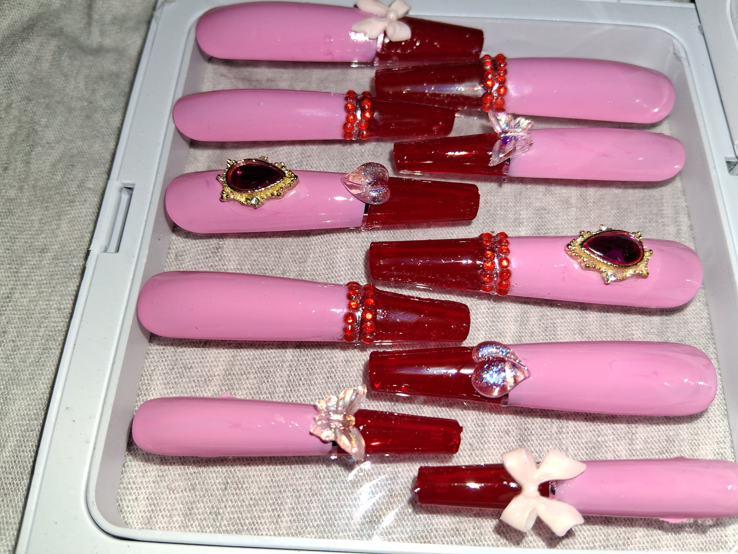 COCOMONEY NAILS CUSTOM 1 OF 1 GLUE ON PRESS ON COMES WITH FREE GIFTS #p30