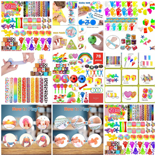 Party Favor For Kids Treasure Prizes Box Toys, Goodie Bags Stuffers For Classroom Rewards, Small Fidget Toy Bulk For Stocking Pinata Fillers, Birthday Gift For Boys Girls Little Toy Assortment Prize Christmas Gifts(Some Parts Are Sent Random) pp