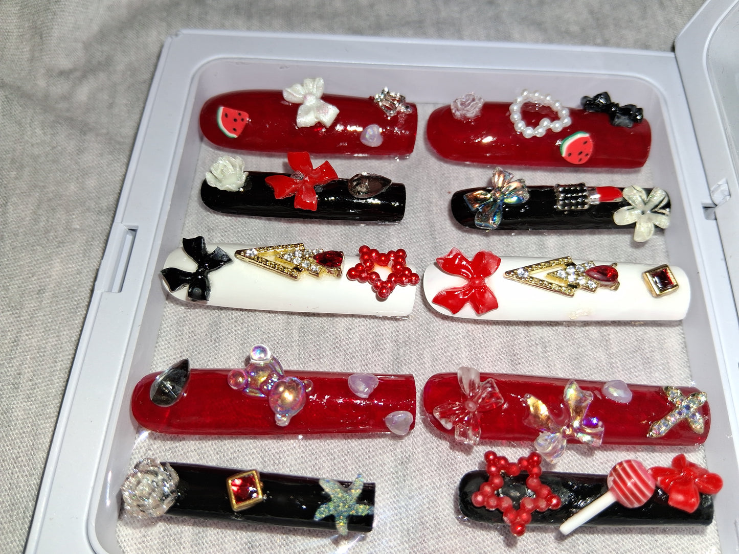 COCOMONEY NAILS CUSTOM 1 OF 1 GLUE ON PRESS ON COMES WITH FREE GIFTS #p32