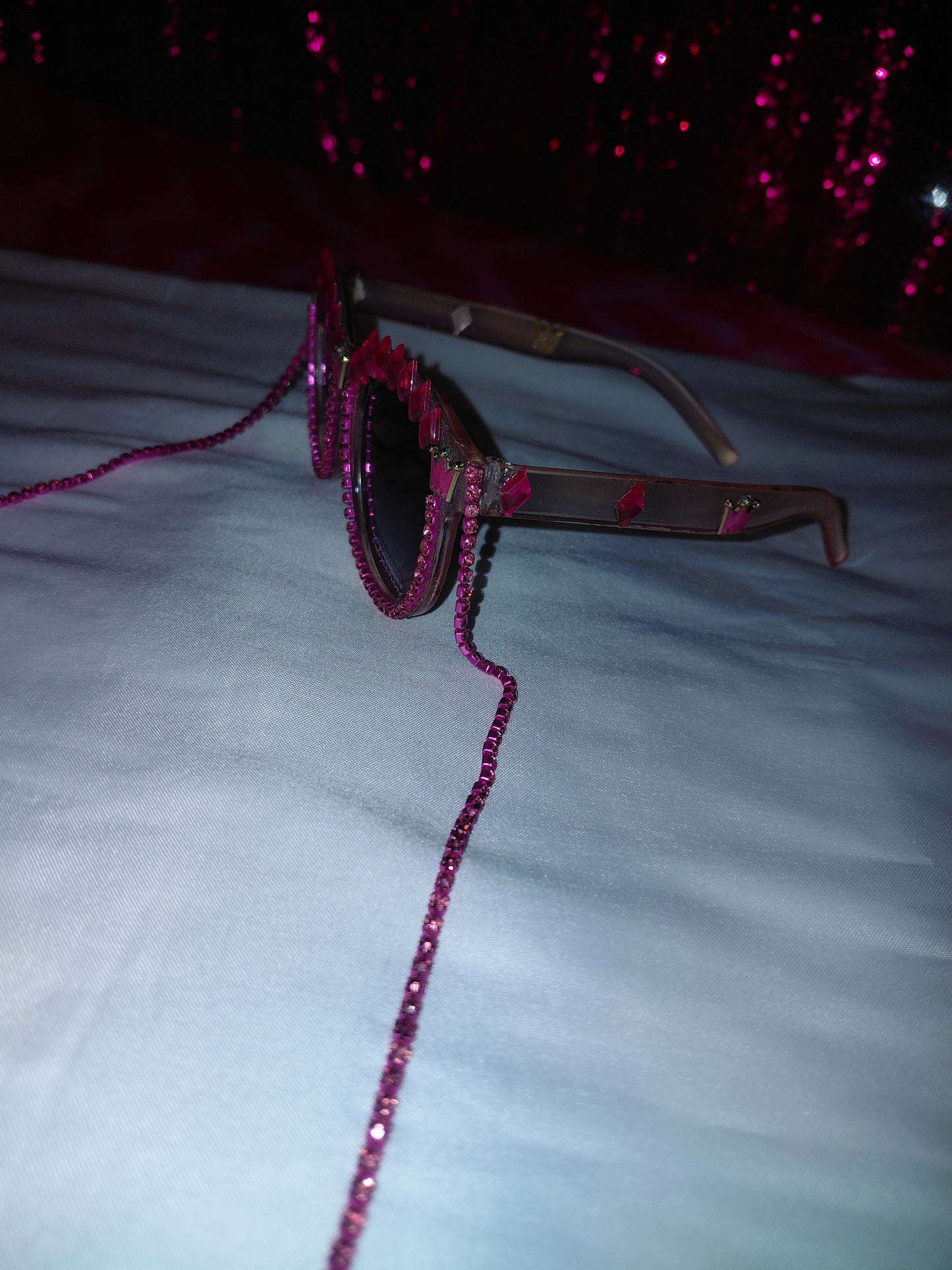 Cocomoney Glasses custom 1 of 1 pair sunglasses gemstones plastic materials uv COCOMONEY.STORE