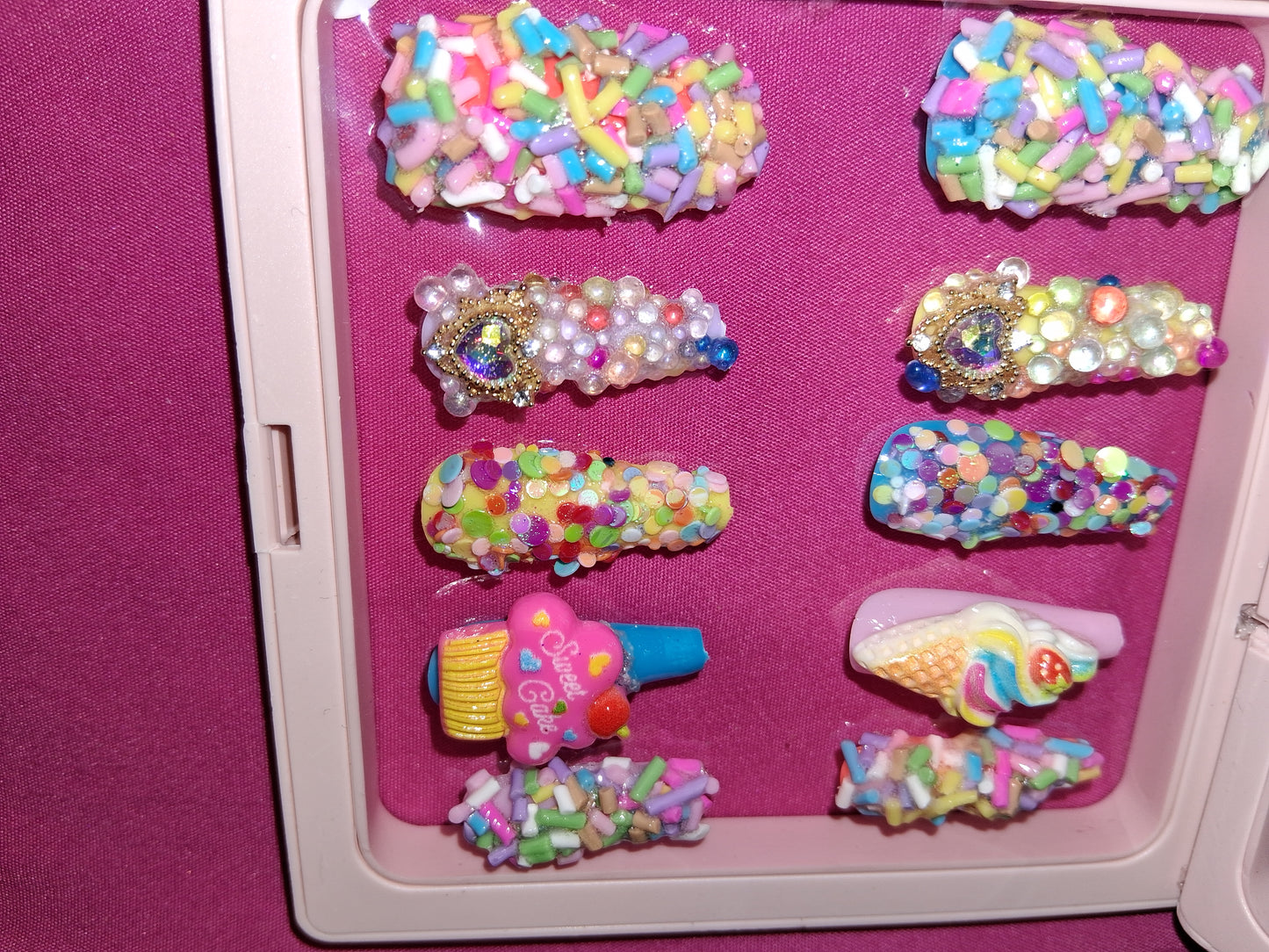 COCOMONEY NAILS CUSTOM 1 OF 1 GLUE ON PRESS ON COMES WITH FREE GIFTS #p10