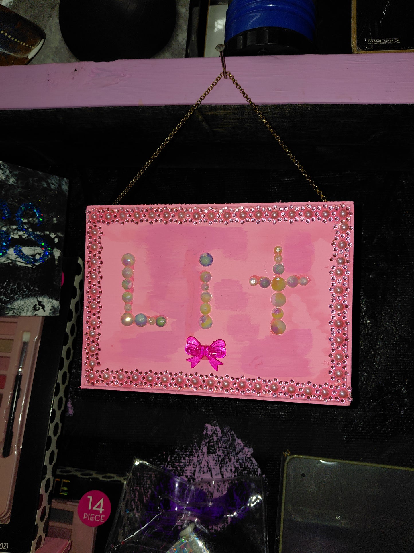 COCOMONEY ART Lit girl 1 OF 1 CUSTOM PIECE BY COCOMONEY painting on wood