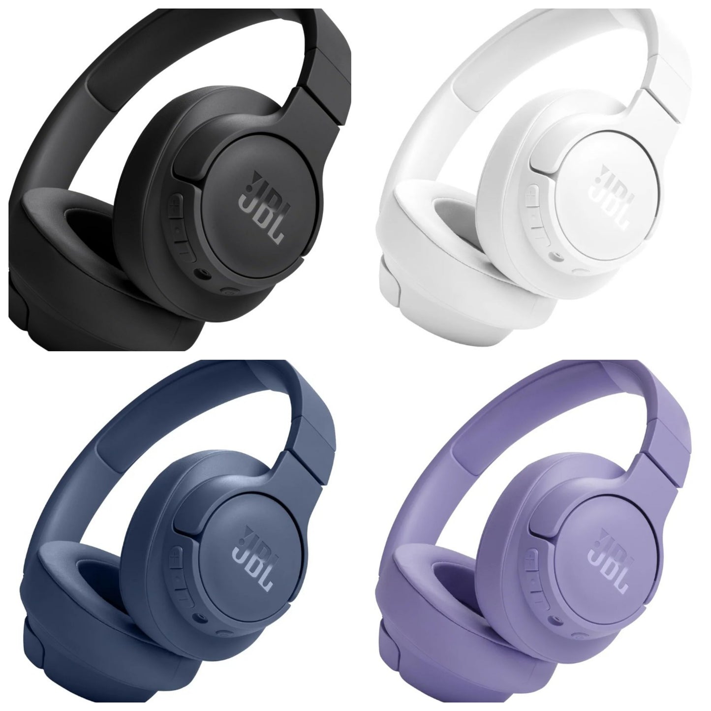 Tune 720BT - Wireless Over-Ear Headphones with JBL Pure Bass Sound, Bluetooth 5.3, Up to 76H Battery Life and Speed Charge, Lightweight, Comfortable and Foldable Design (Black)