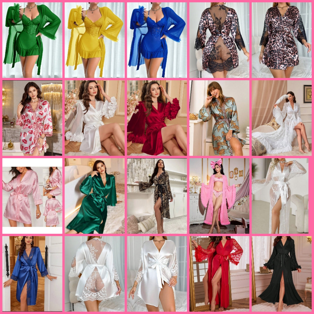 Sexy Robe Lingerie 2pc choose your style option below