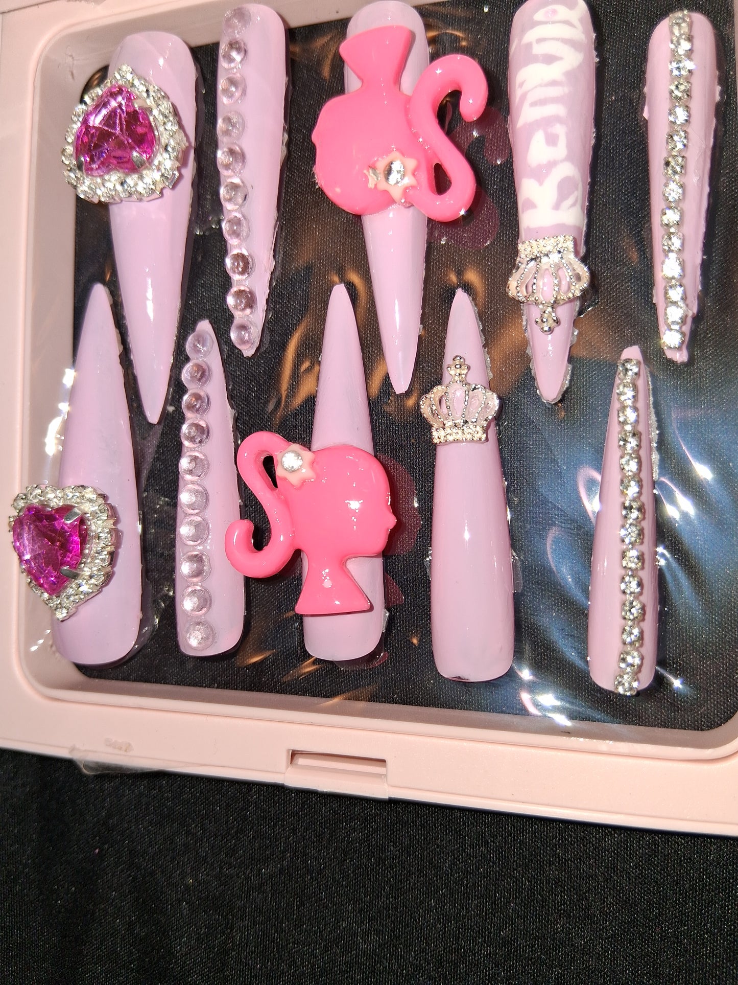 COCOMONEY NAILS CUSTOM 1 OF 1 GLUE ON PRESS ON COMES WITH FREE GIFTS #p51