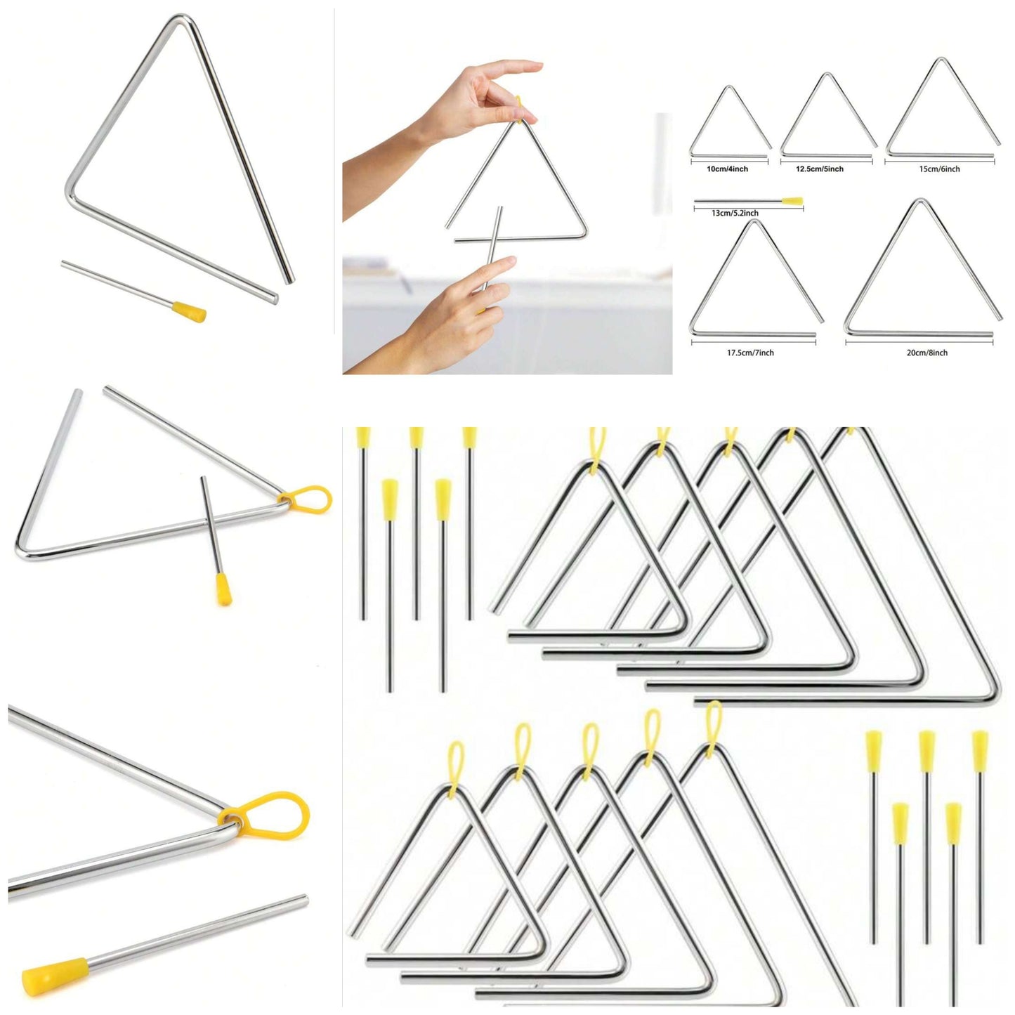 Musical steel triangle iron