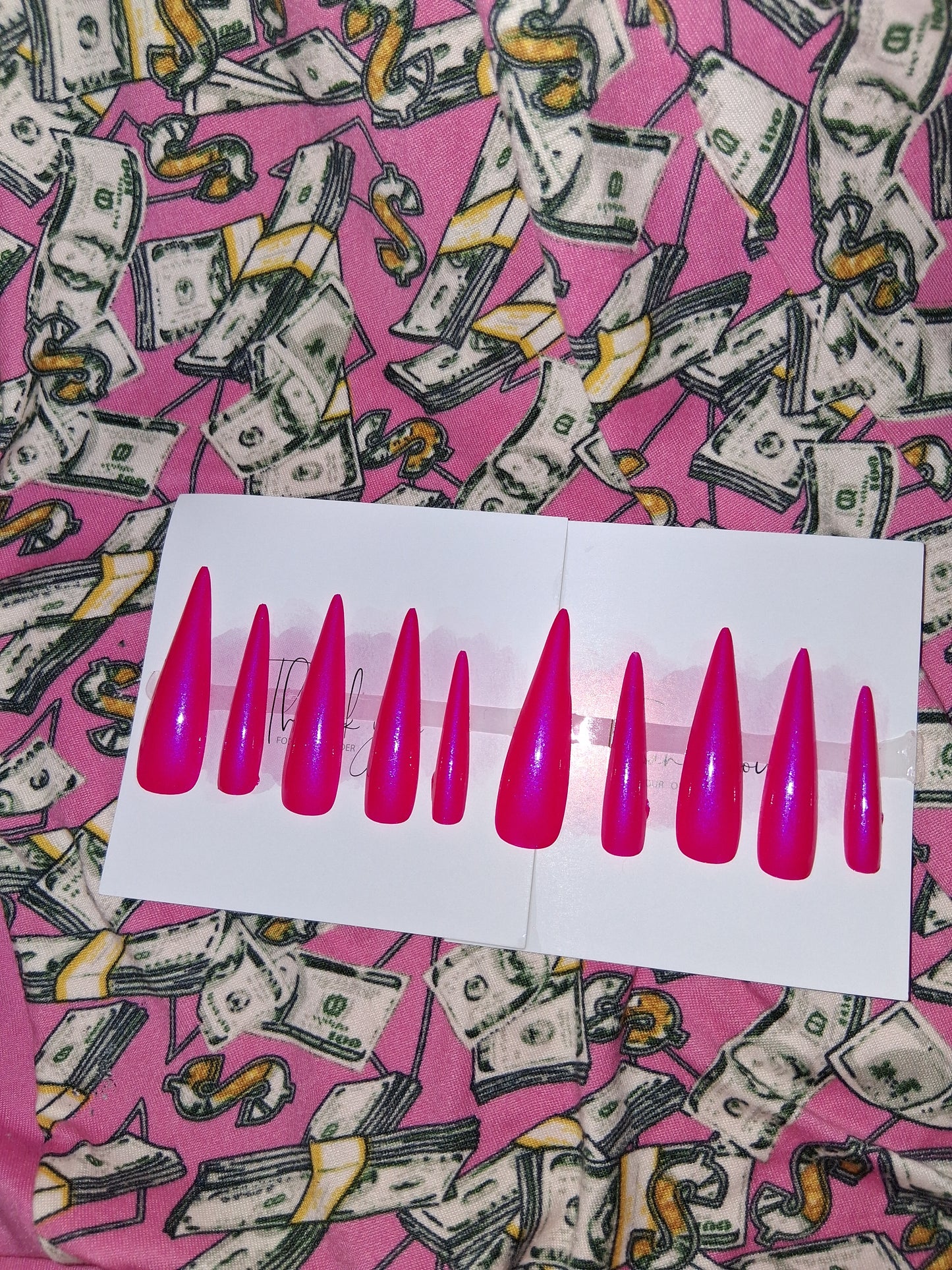 COCOMONEY NAILS CUSTOM 1 OF 1 GLUE ON PRESS ON COMES WITH FREE GIFTS #g17
