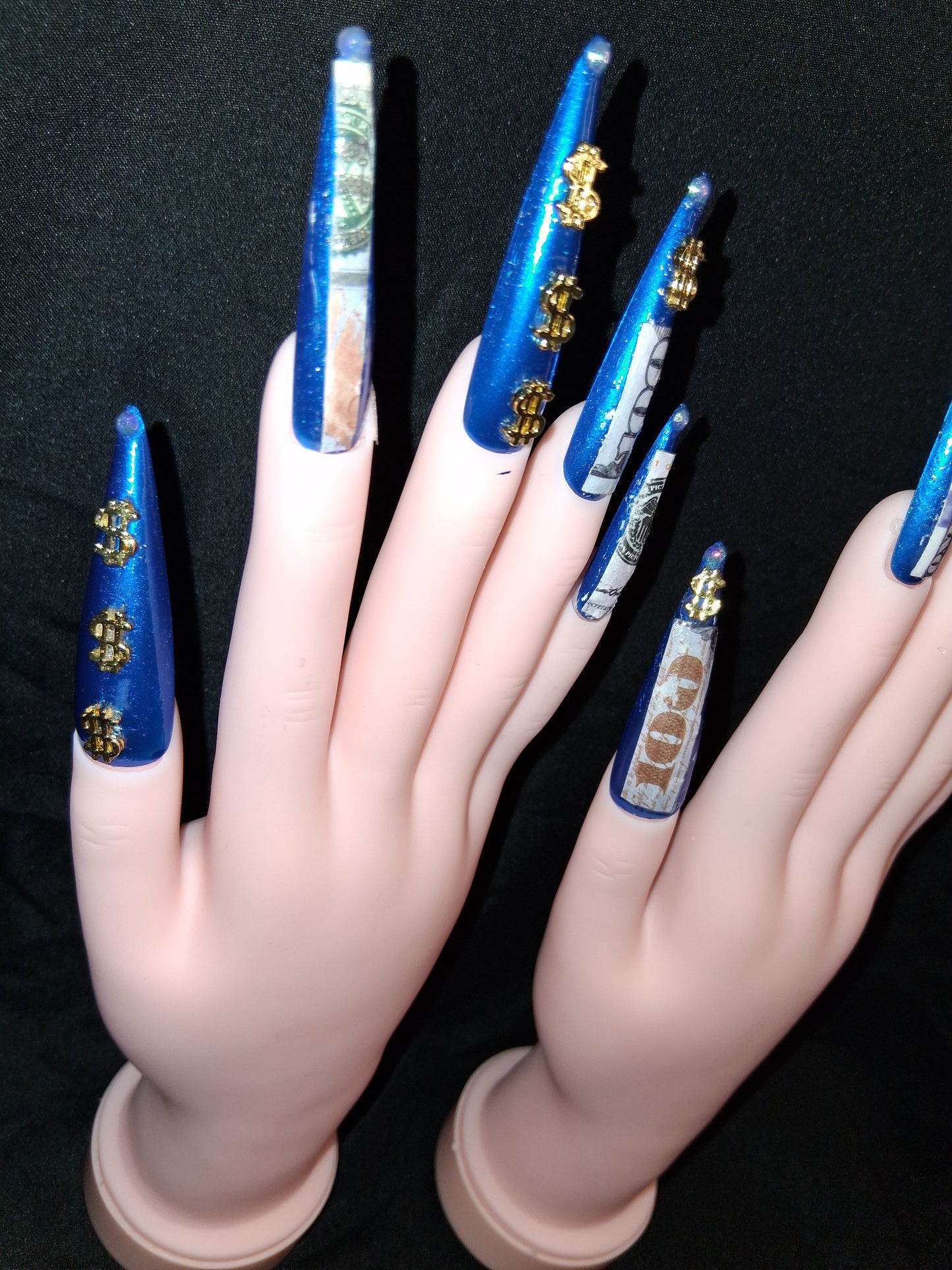 COCOMONEY NAILS CUSTOM 1 OF 1 GLUE ON PRESS ON COMES WITH FREE GIFTS #o78