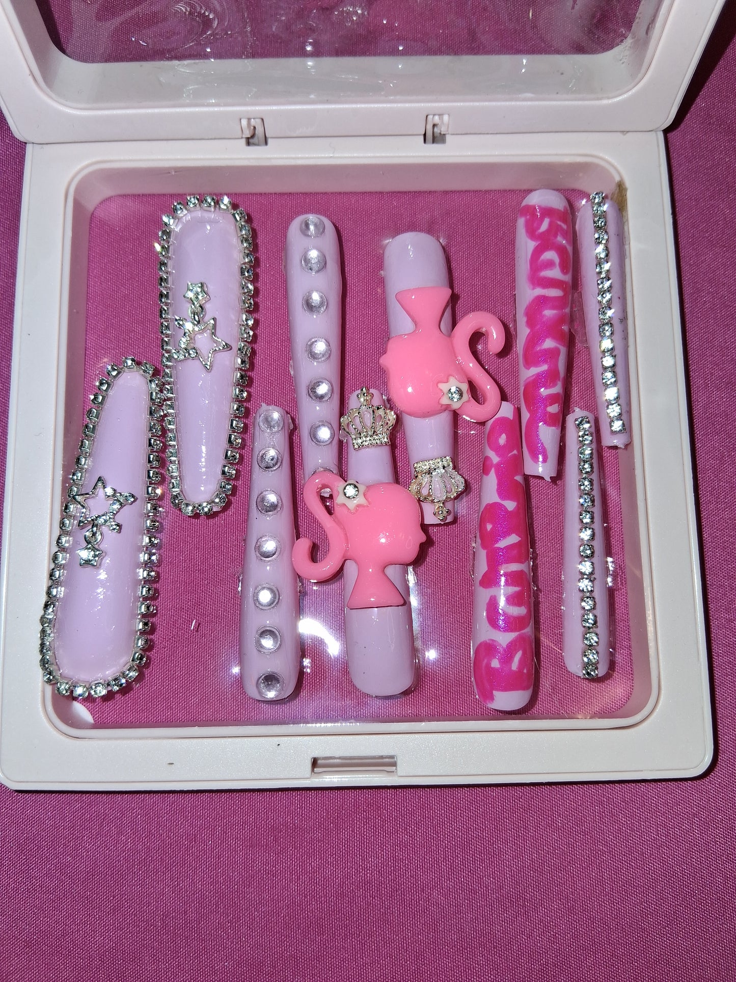 COCOMONEY NAILS CUSTOM 1 OF 1 GLUE ON PRESS ON COMES WITH FREE GIFTS #o31