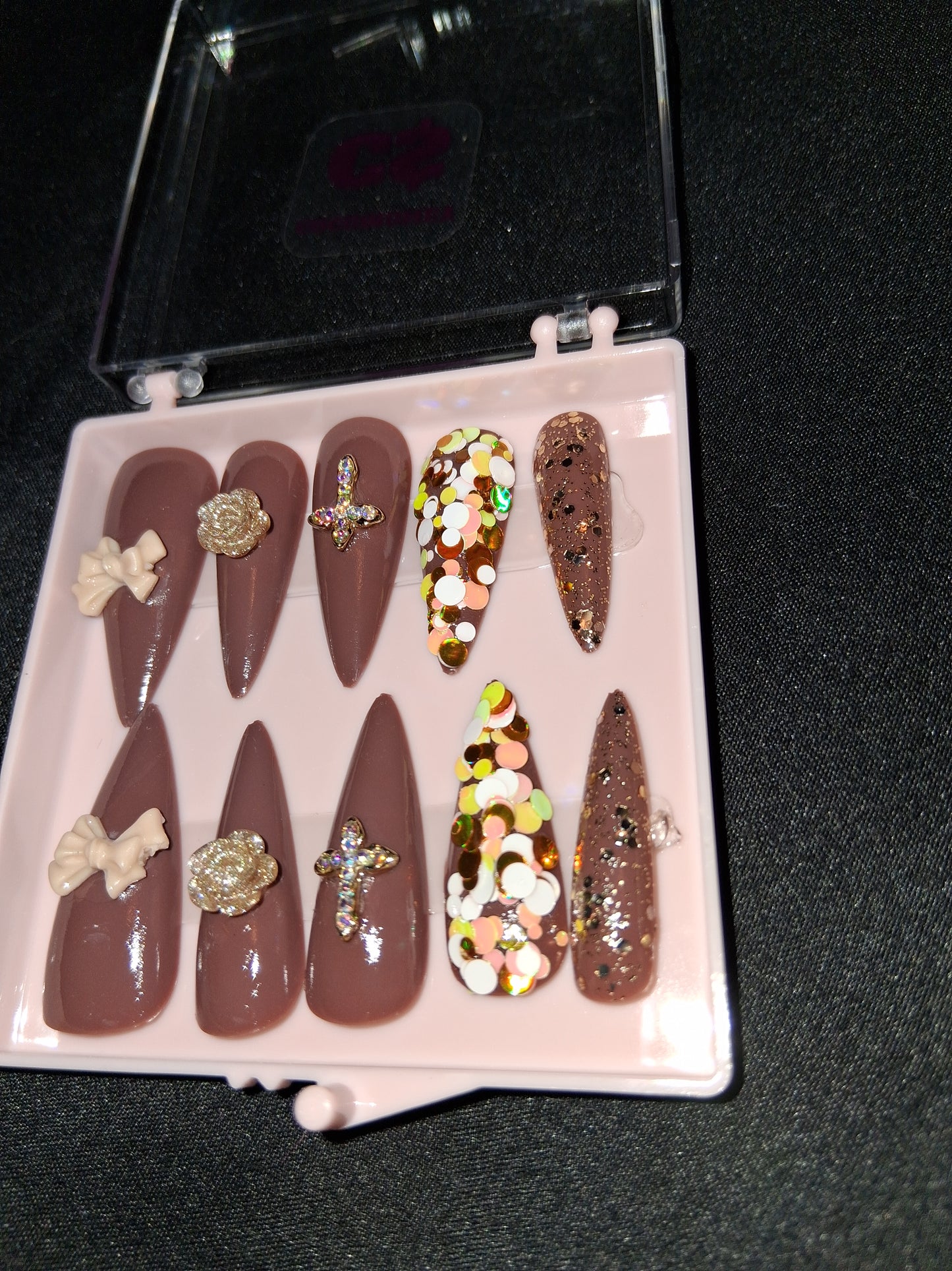 COCOMONEY NAILS CUSTOM ONE OF A KIND PIECES WITH NAIL BAG AND FREE GIFTS