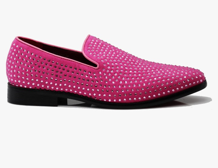 Velvet Rhinestone Designer Dress Loafers Slip On Shoes Classic Tuxedo Dress Shoes