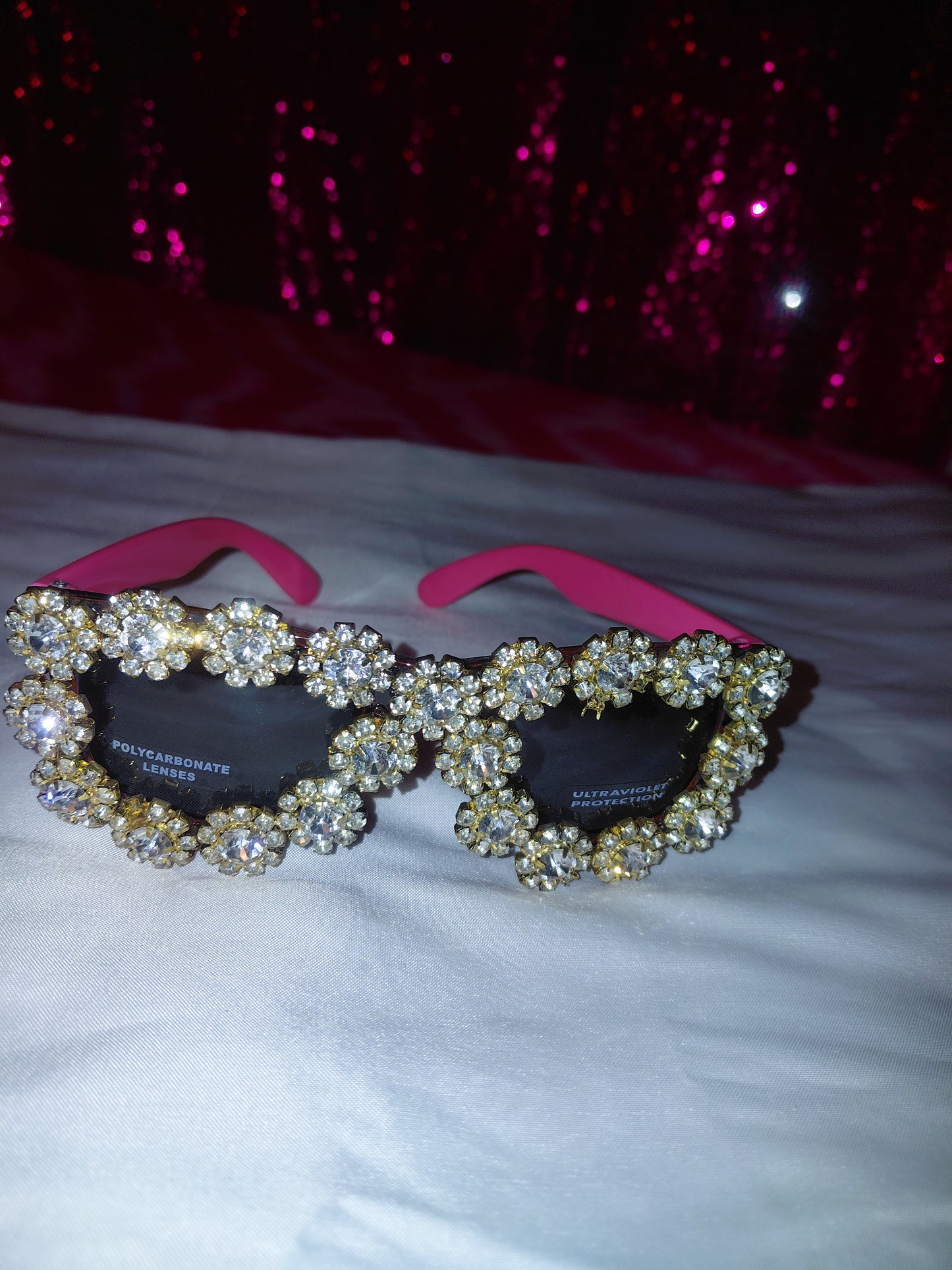 Cocomoney Glasses custom 1 of 1 pair sunglasses gemstones plastic materials uv COCOMONEY.STORE