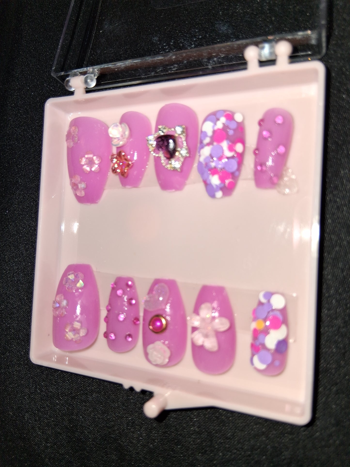 COCOMONEY NAILS CUSTOM ONE OF A KIND PIECES WITH NAIL BAG AND FREE GIFTS ACRYLIC