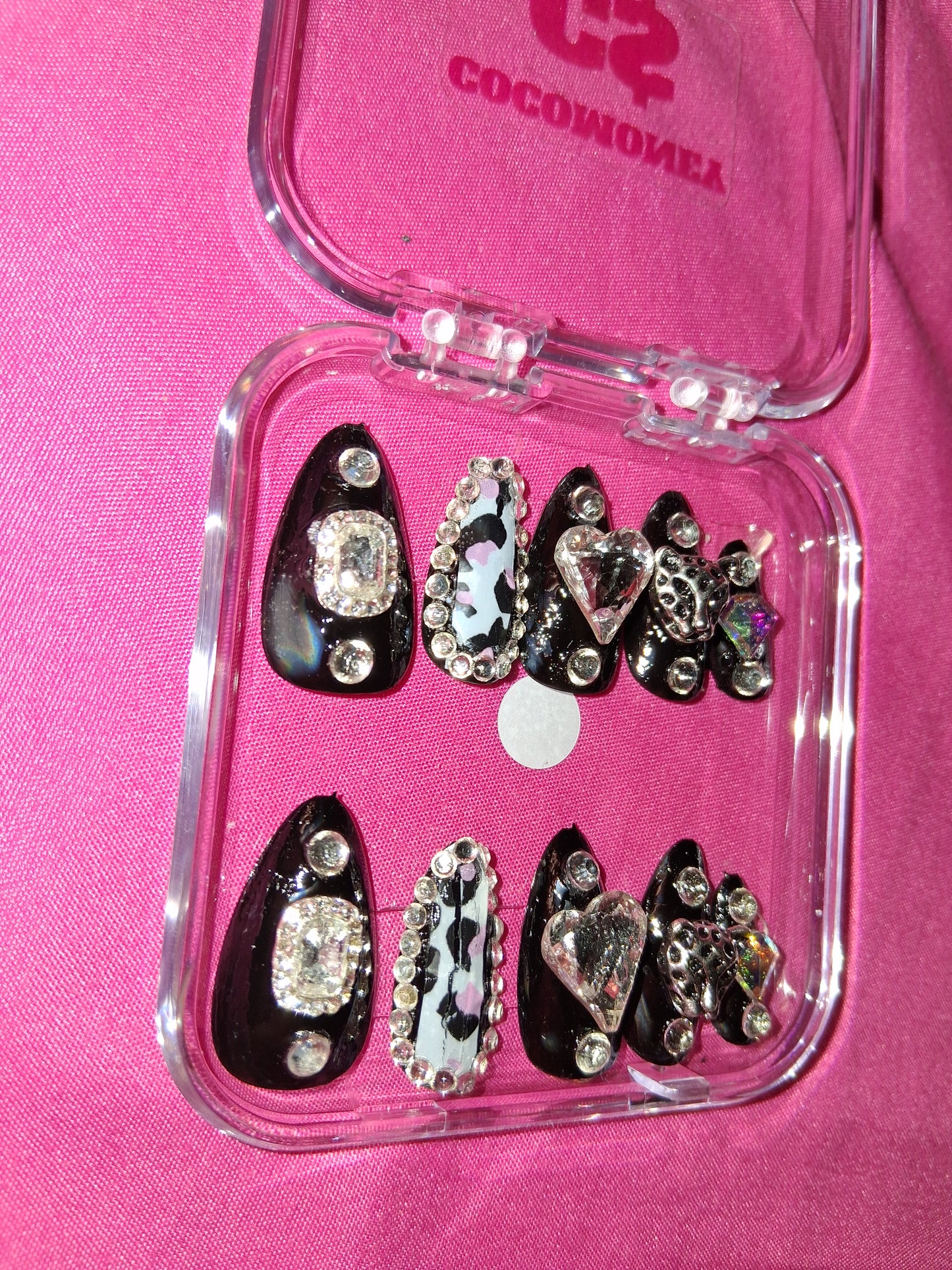 COCOMONEY NAILS CUSTOM 1 OF 1 GLUE ON PRESS ON COMES WITH FREE GIFTS #b71
