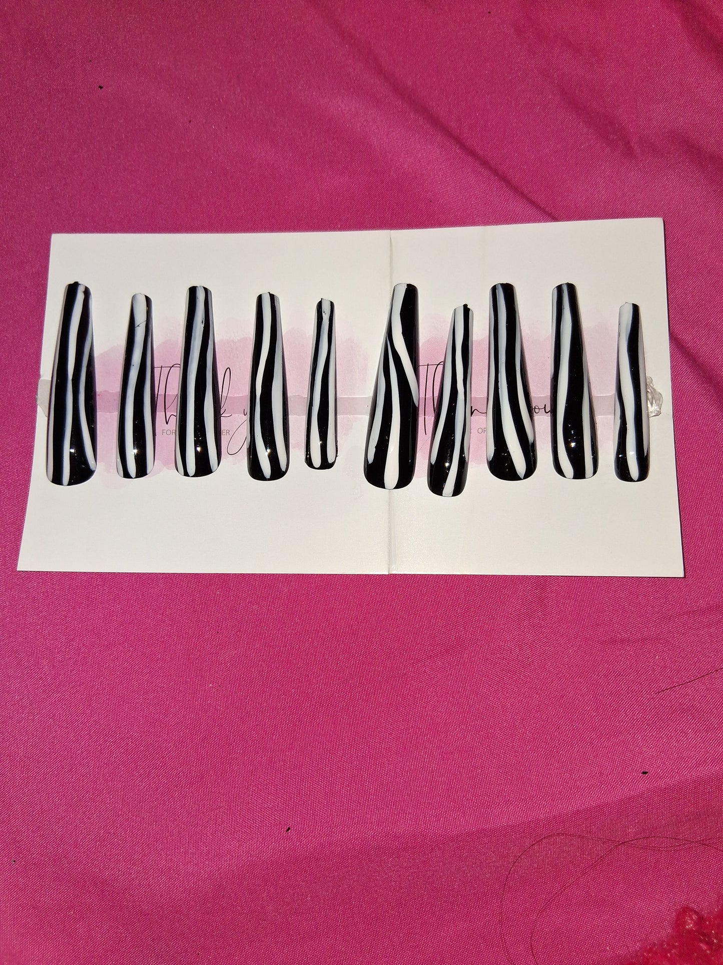 COCOMONEY NAILS CUSTOM 1 OF 1 GLUE ON PRESS ON COMES WITH FREE GIFTS #g11