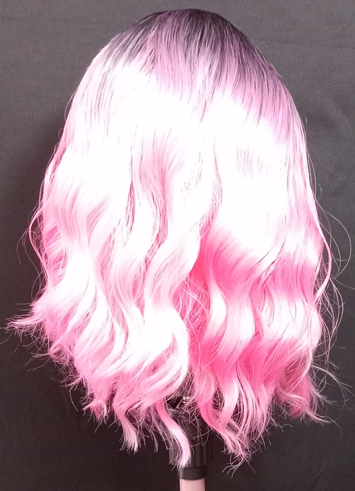 COCOMONEY WIG PINK Black SHORT WAVY SYNTHETIC