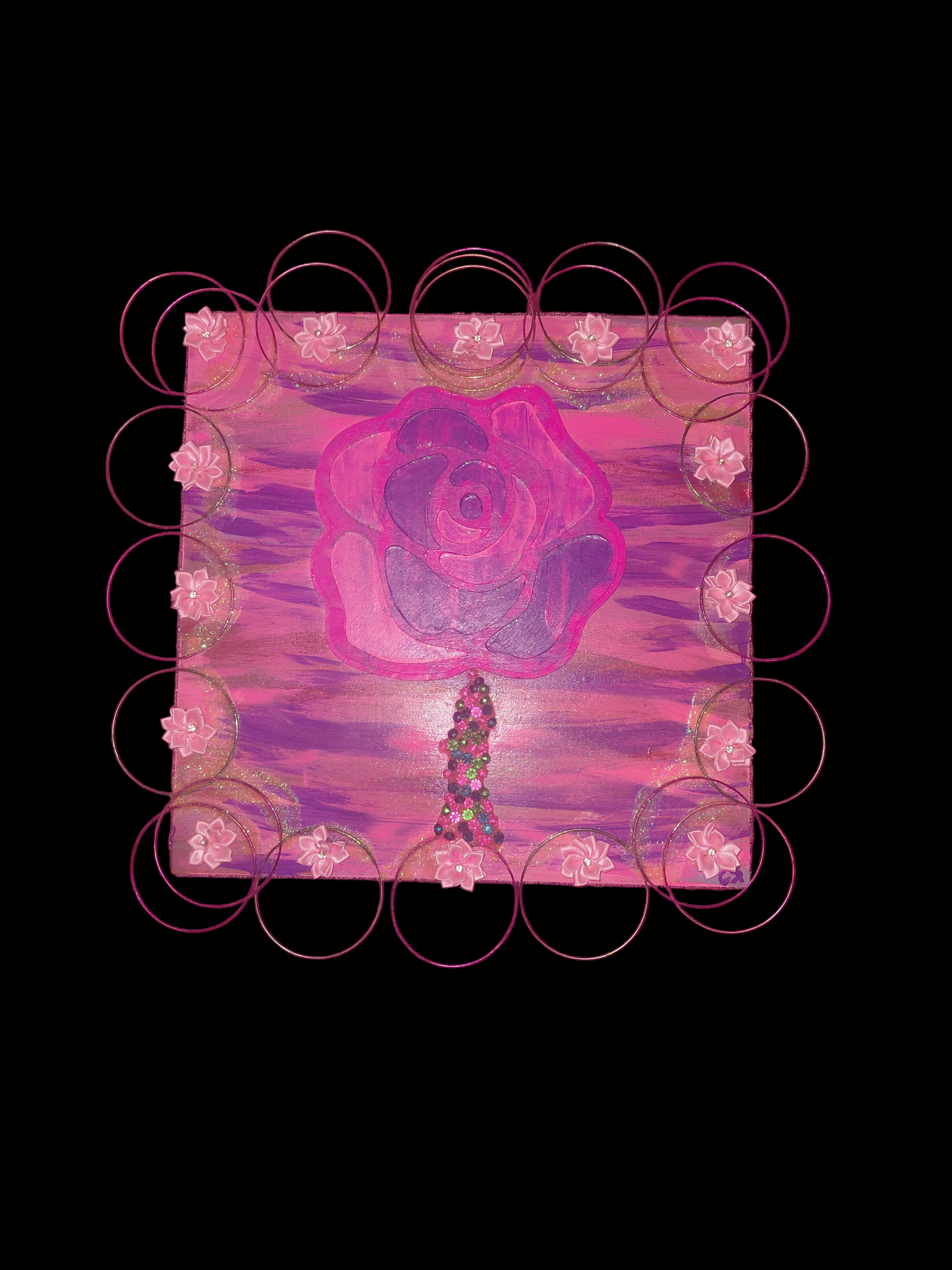COCOMONEY ART FLOWER POWER 12×12 Custom 1 of 1 painting
