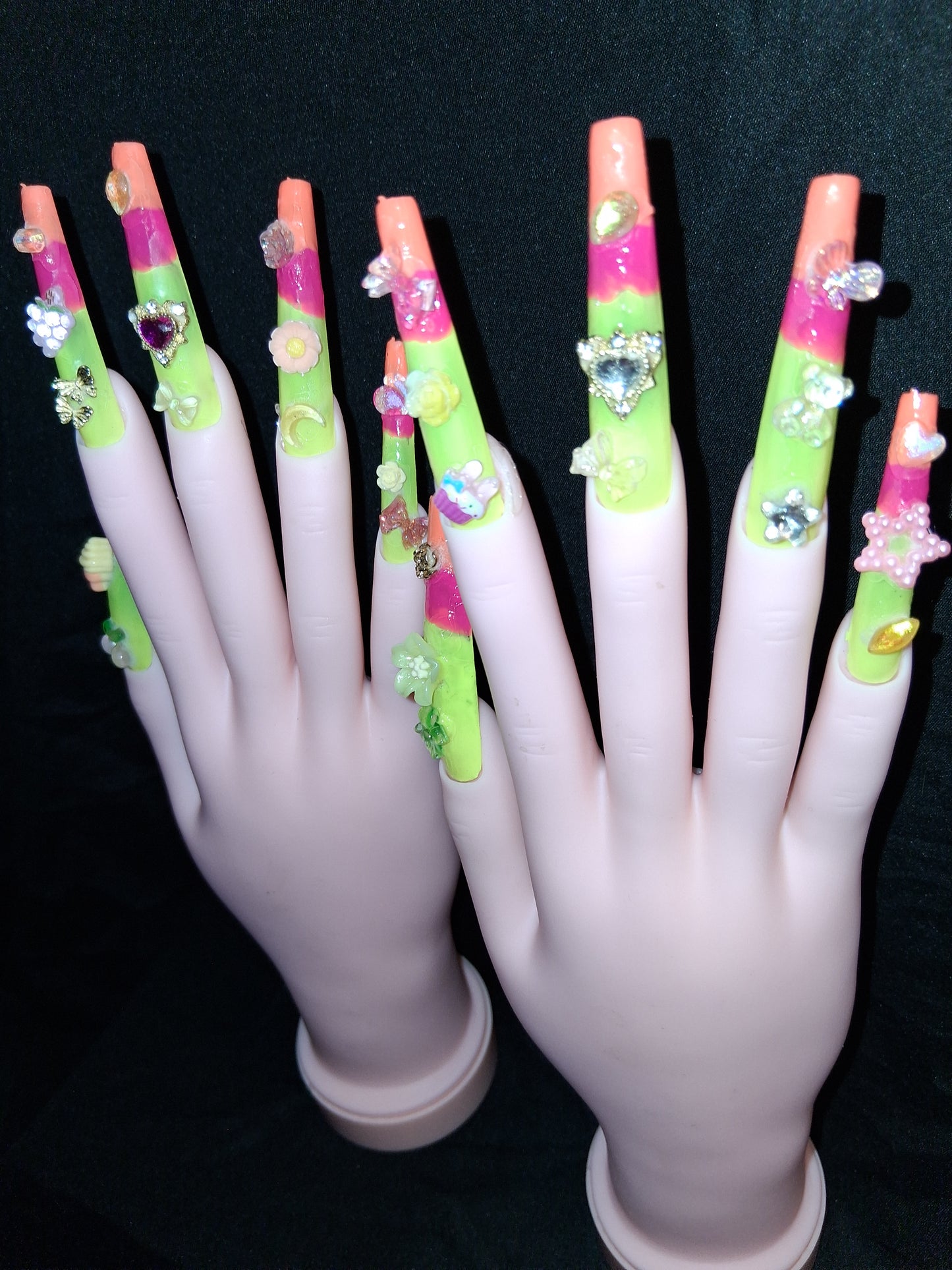 COCOMONEY NAILS CUSTOM 1 OF 1 GLUE ON PRESS ON COMES WITH FREE GIFTS #o85