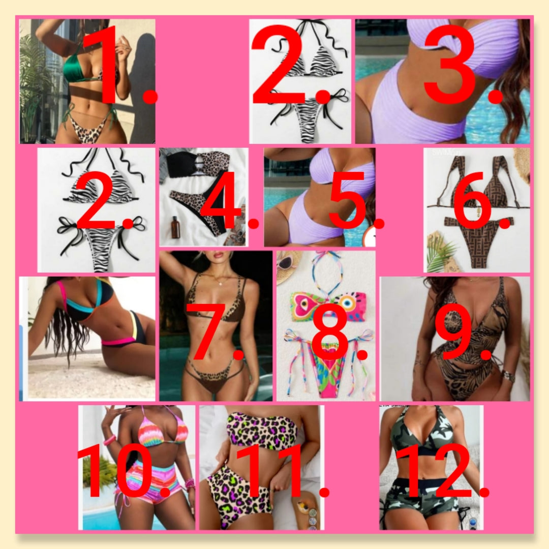 Sexy Swimsuits 1 & 2 piece choose option by number