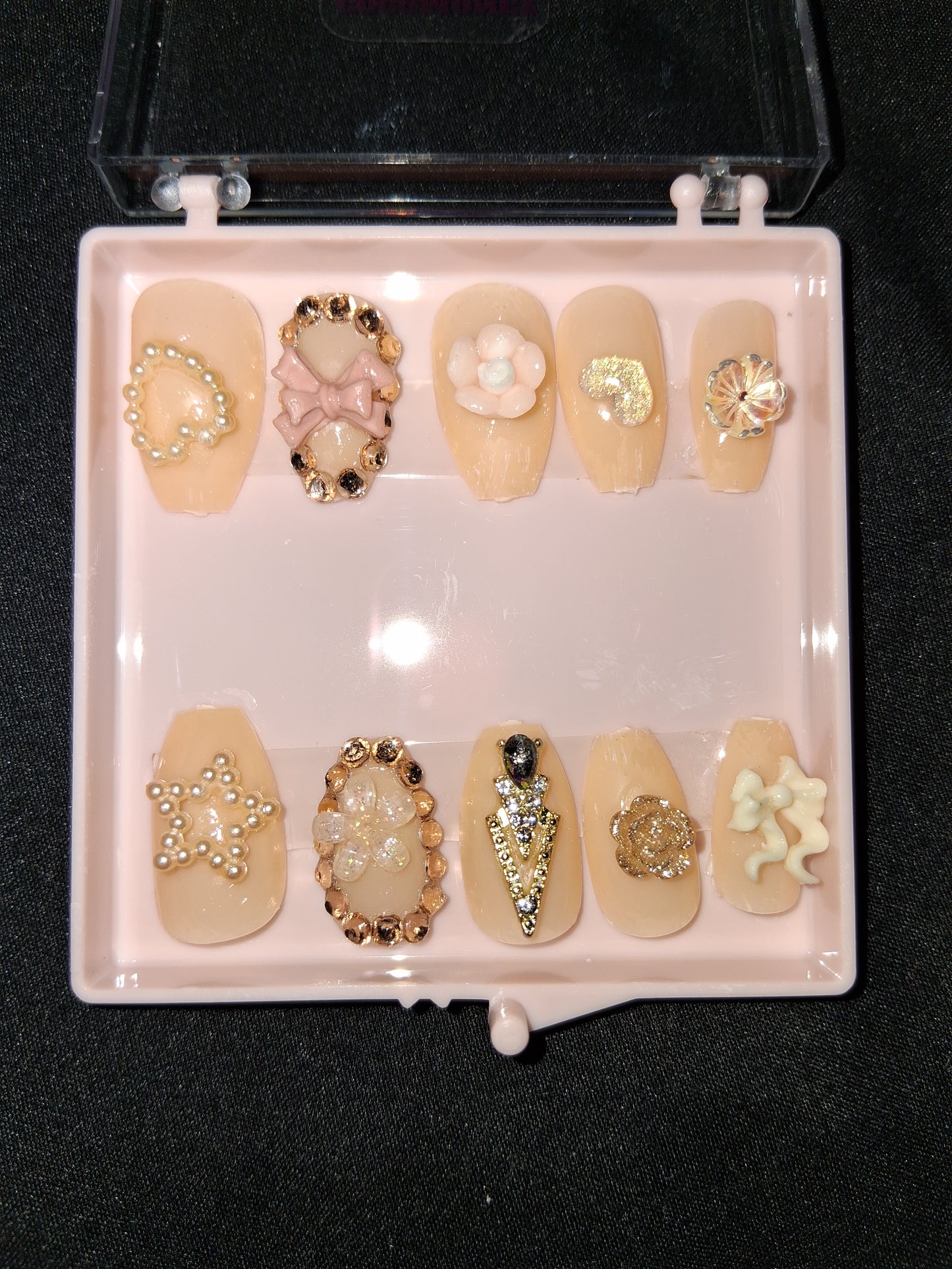 COCOMONEY NAILS CUSTOM ONE OF A KIND PIECES WITH NAIL BAG AND FREE GIFTS ACRYLIC