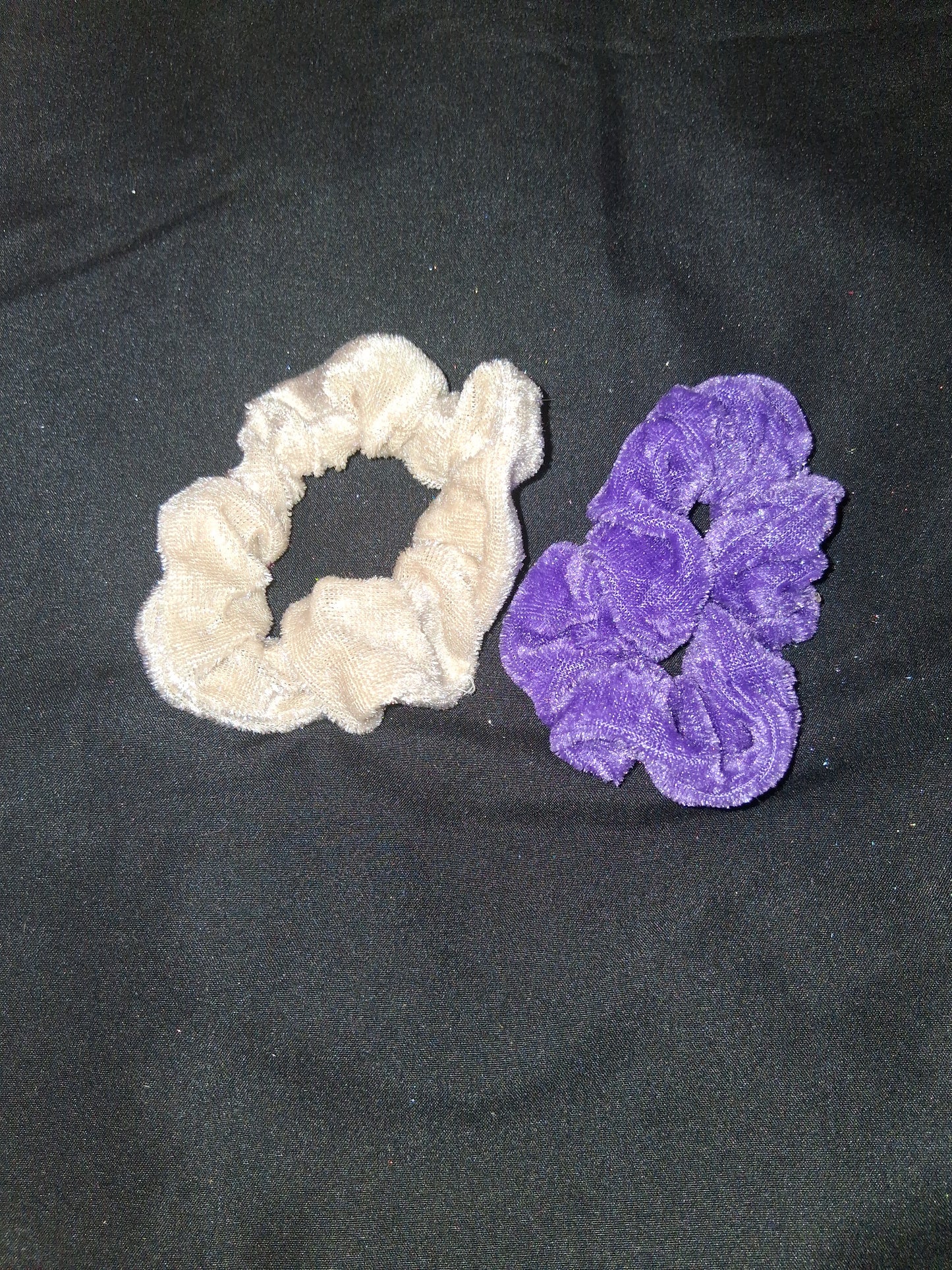 COCOMONEY HAIR SCRUNCHIES 2 PIECES SATIN OR VELVET
