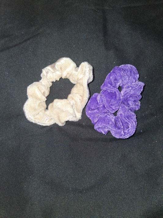 COCOMONEY HAIR SCRUNCHIES 2 PIECES SATIN OR VELVET