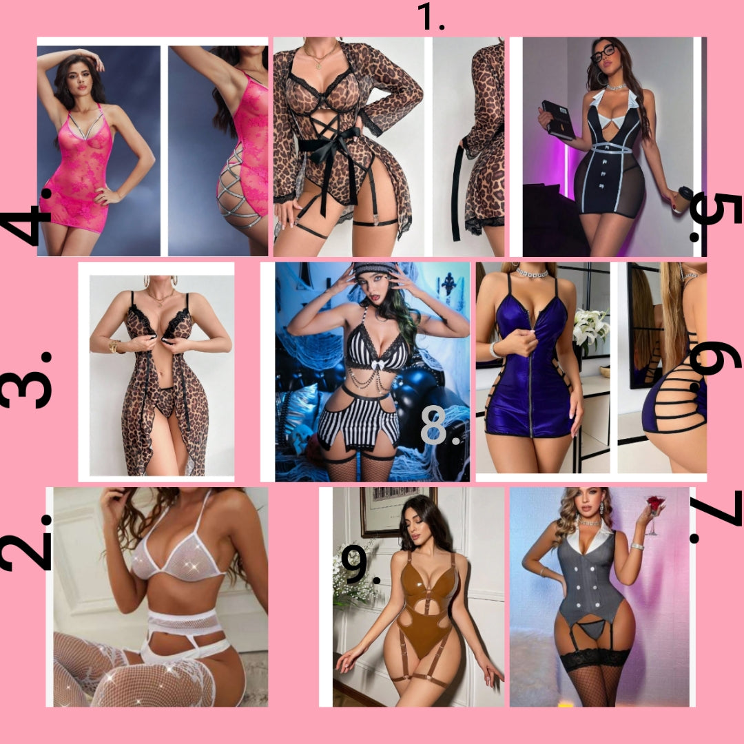 Sexy Lingerie Set 1 set choose outfit by number beside it