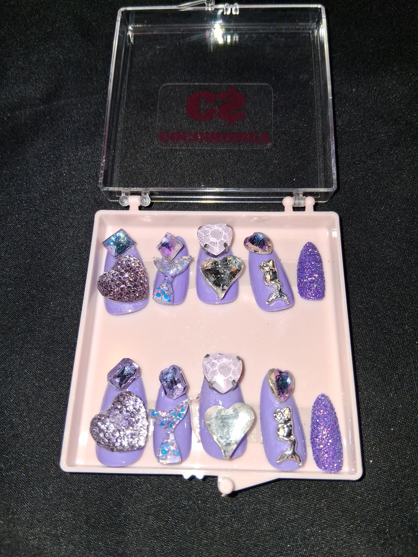 COCOMONEY NAILS CUSTOM 1 OF A KIND PIECES ACRYLIC COMES WITH FREE GIFTS