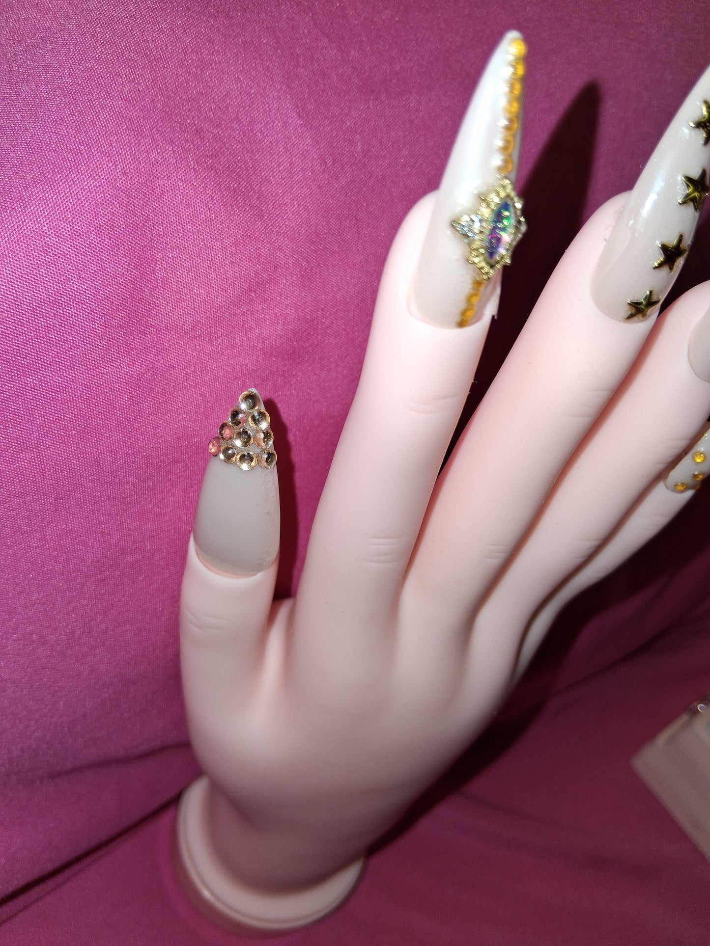 COCOMONEY NAILS CUSTOM 1 OF 1 GLUE ON PRESS ON COMES WITH FREE GIFTS #b98
