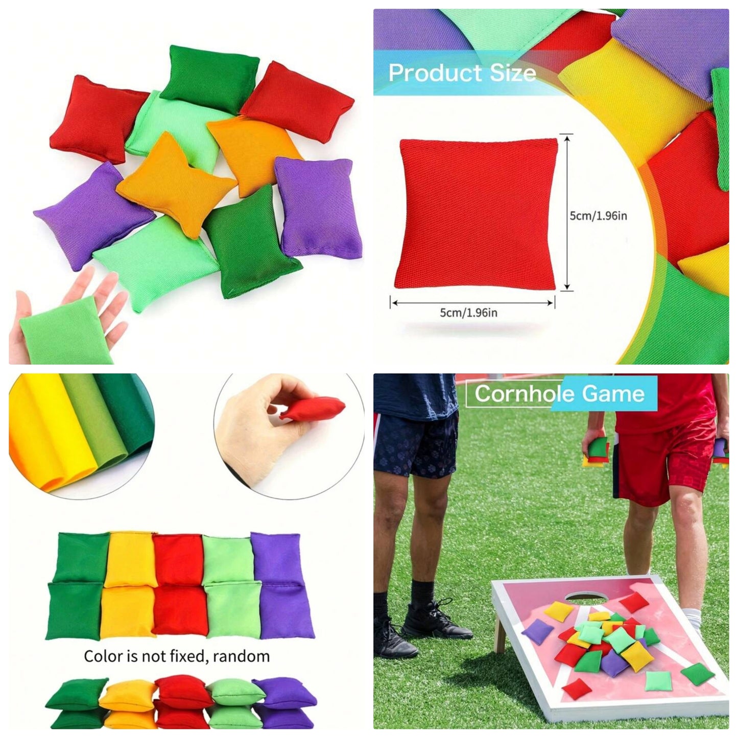 10pcs Mini Colorful Bean Bags, For Throwing Games, Family Games, Outdoor Lawn Activities And Party Activities Supplies (Random Color), holiday polyester