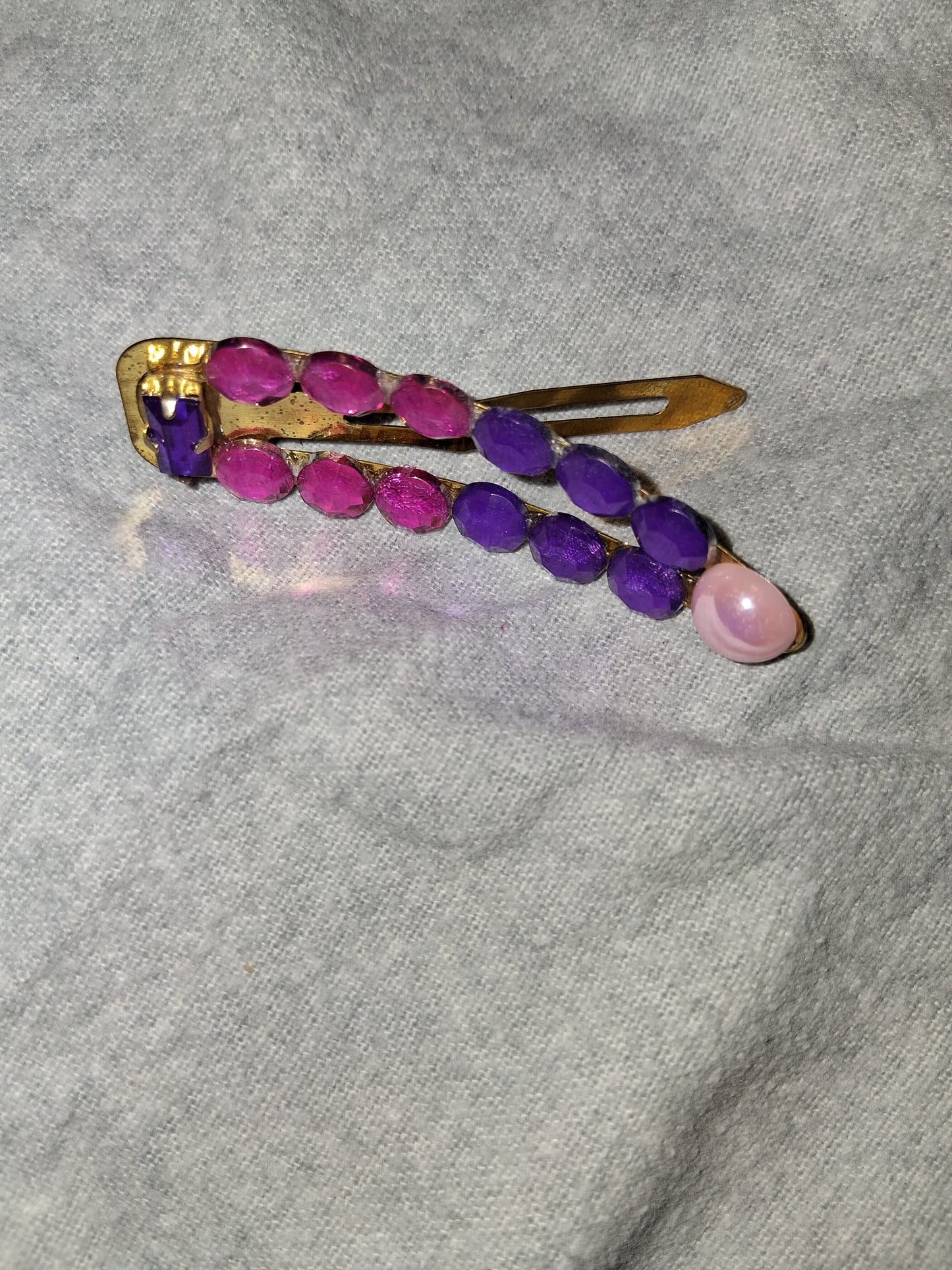 COCOMONEY HAIR CLIP 3INCH CUSTOM 1 OF A KIND PIECE with gemstones