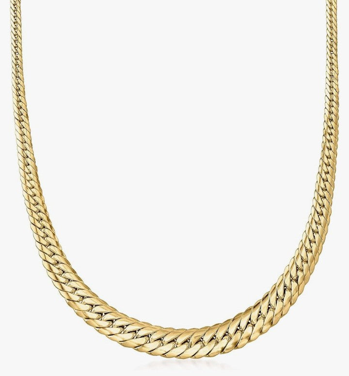 Italian 18kt Yellow Gold Graduated Cuban-Link Necklace