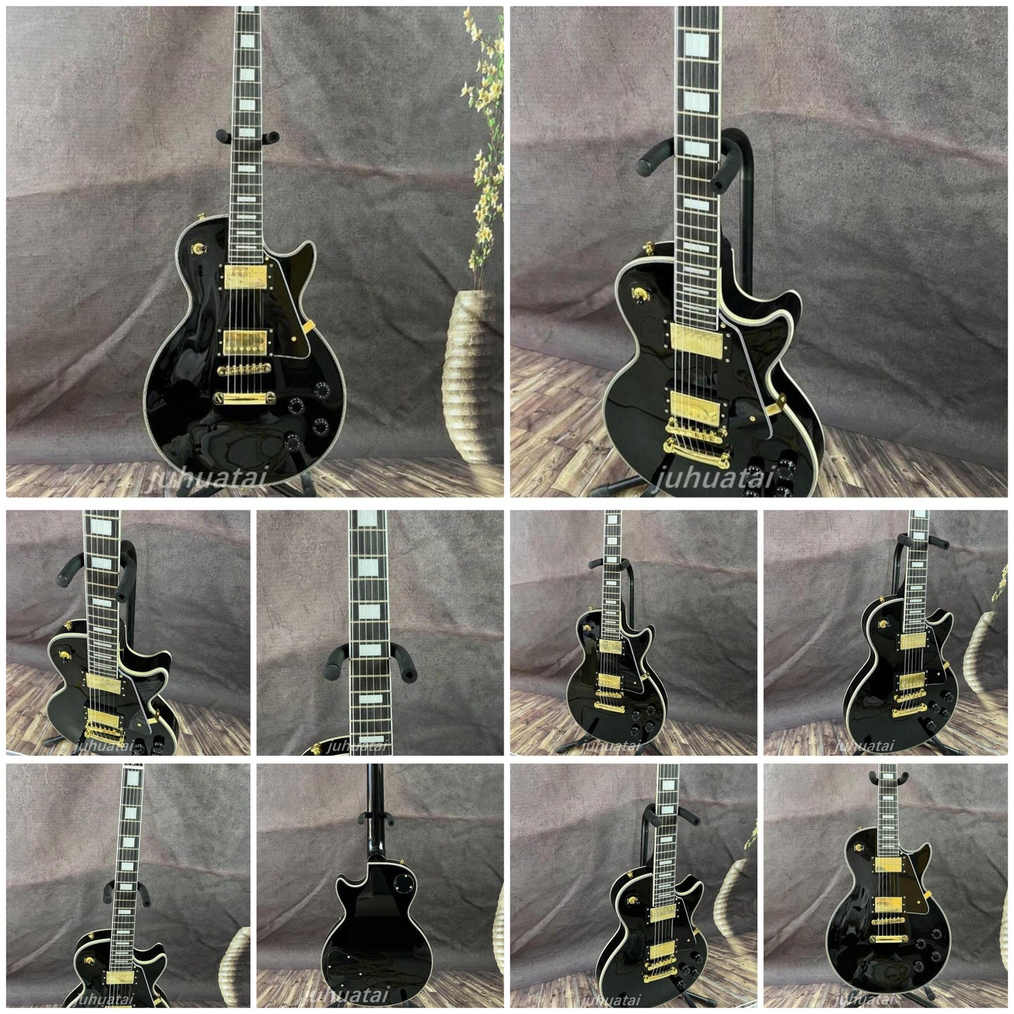 2003 LP Custom Black Beauty Les Paul Electric Guitar Solid Mahogany Hot