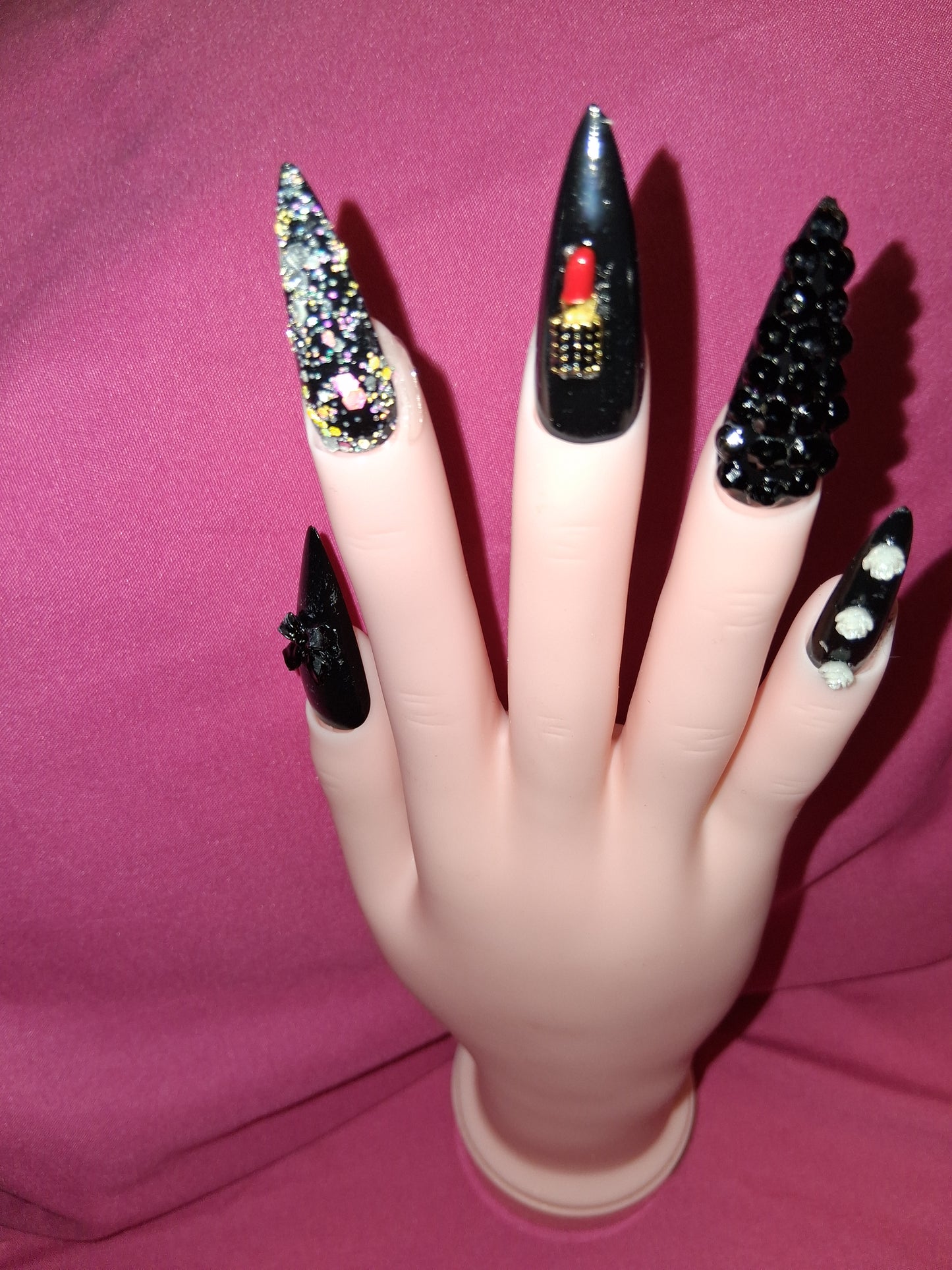 COCOMONEY NAILS CUSTOM 1 OF 1 GLUE ON PRESS ON COMES WITH FREE GIFTS #b92