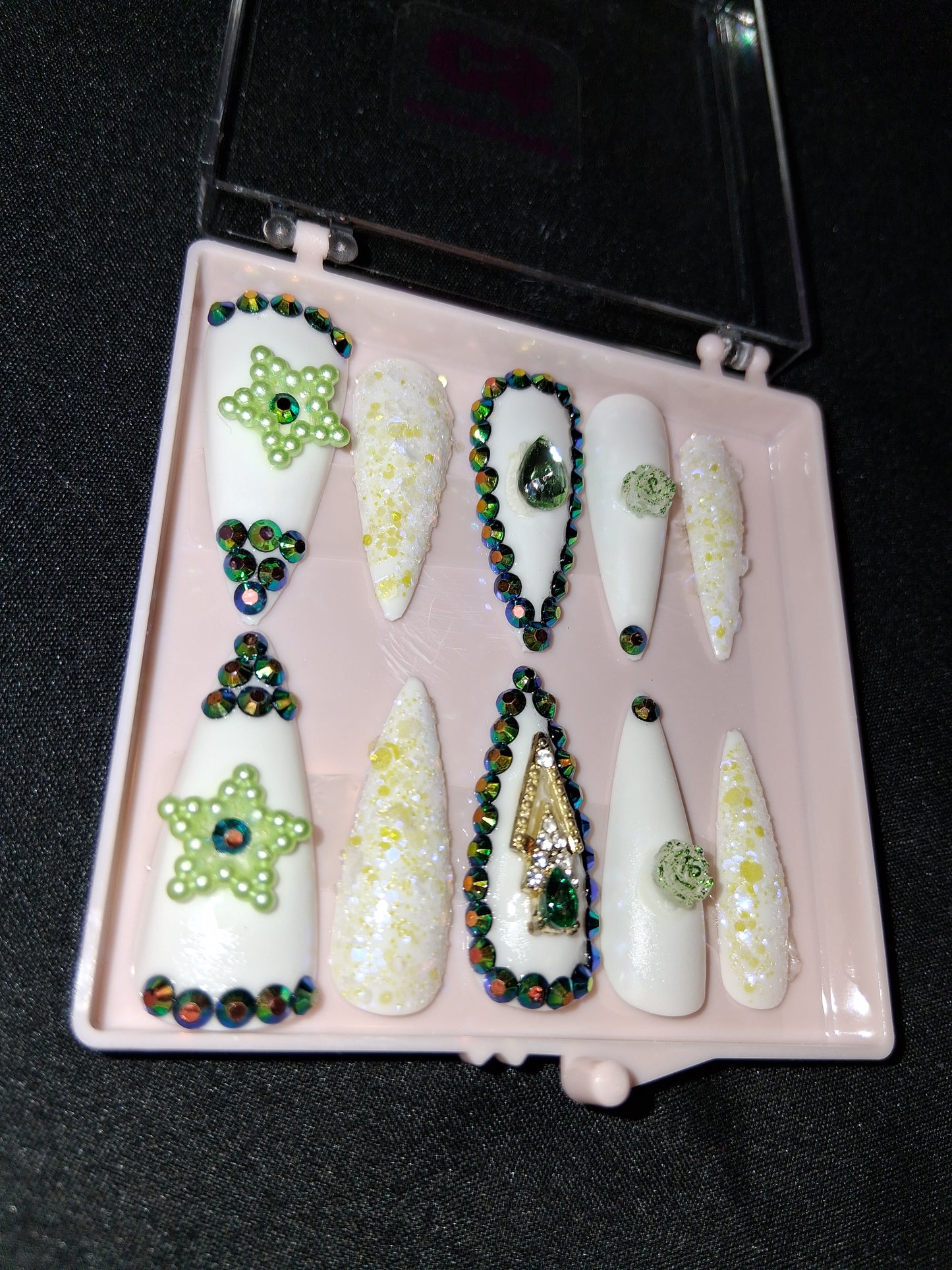 COCOMONEY NAILS CUSTOM ONE OF A KIND PIECES WITH NAIL BAG AND FREE GIFTS