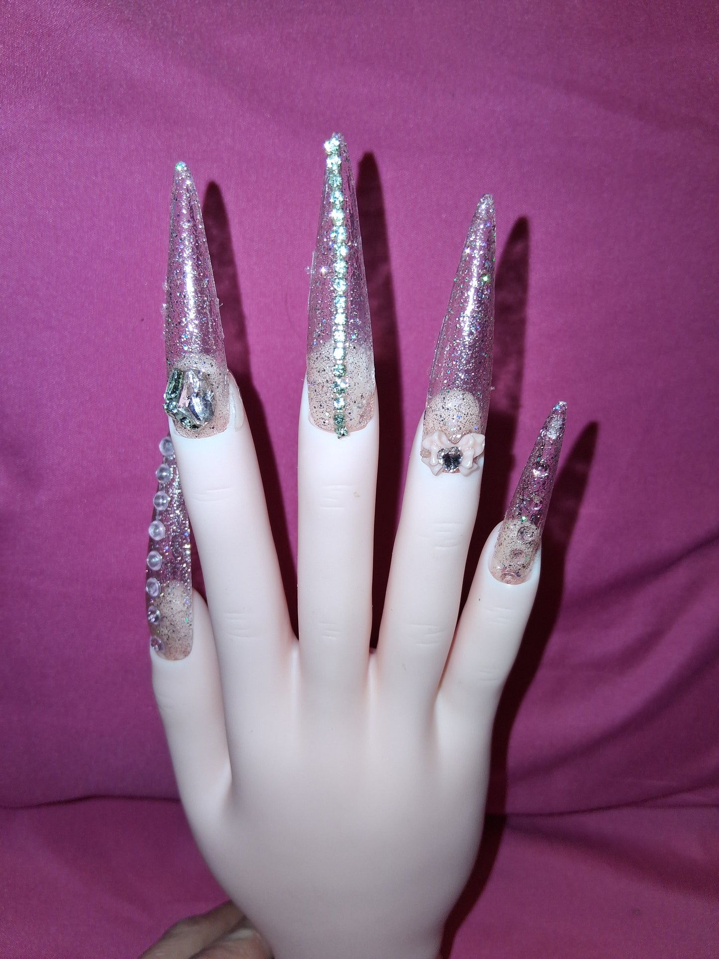 COCOMONEY NAILS CUSTOM 1 OF 1 GLUE ON PRESS ON COMES WITH FREE GIFTS #o83