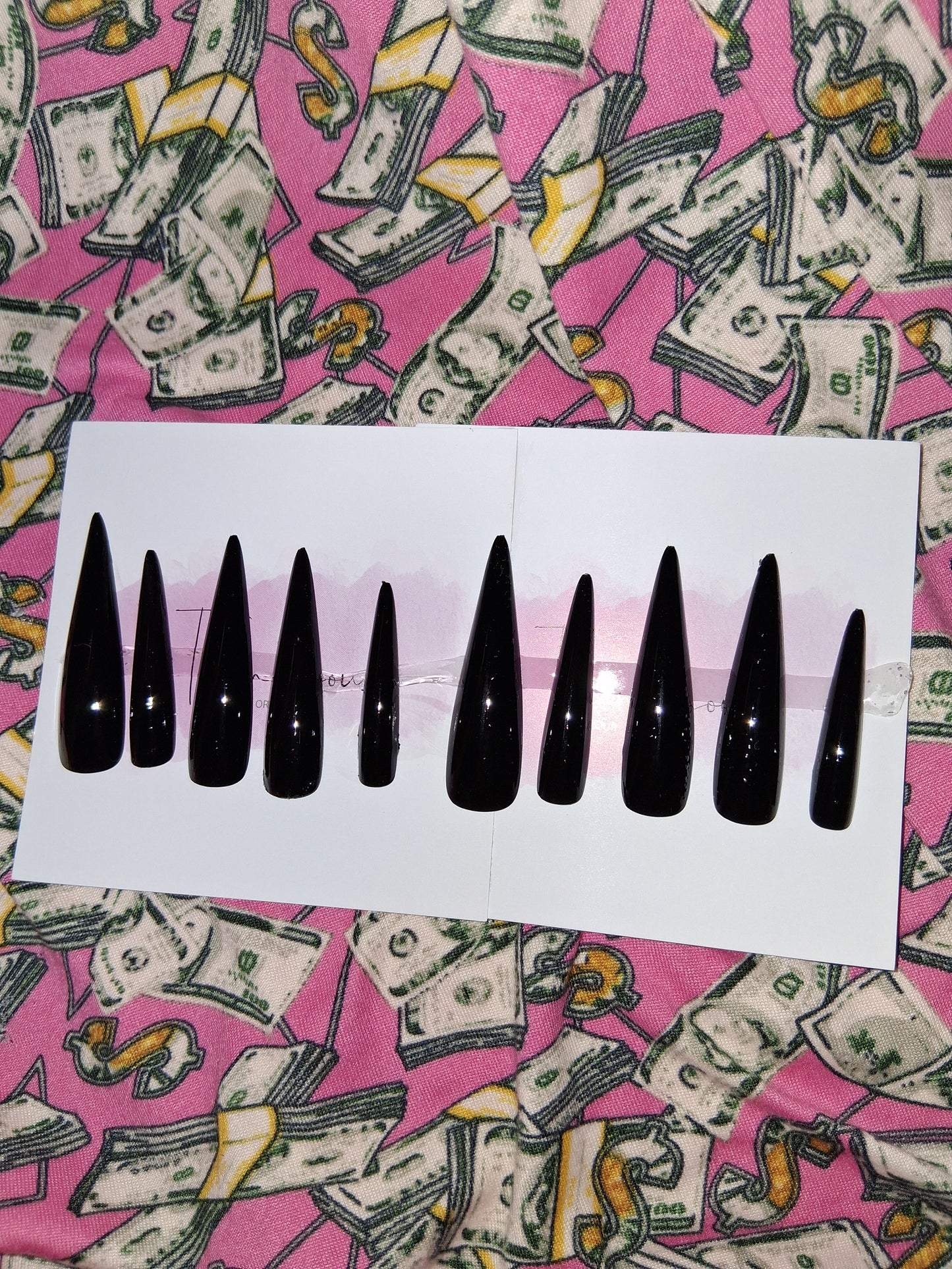 COCOMONEY NAILS CUSTOM 1 OF 1 GLUE ON PRESS ON COMES WITH FREE GIFTS #g18