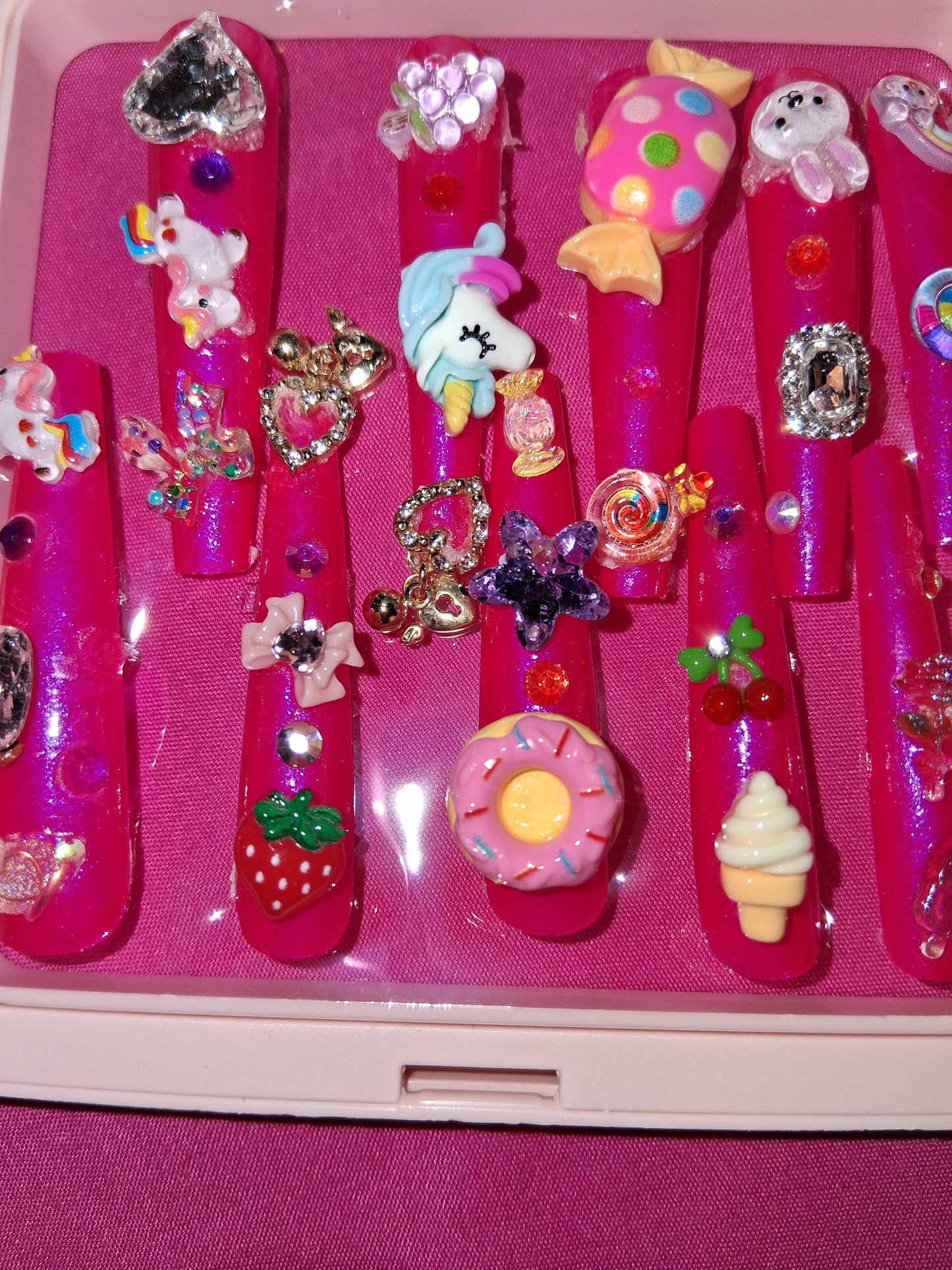 COCOMONEY NAILS CUSTOM 1 OF 1 GLUE ON PRESS ON COMES WITH FREE GIFTS #p27