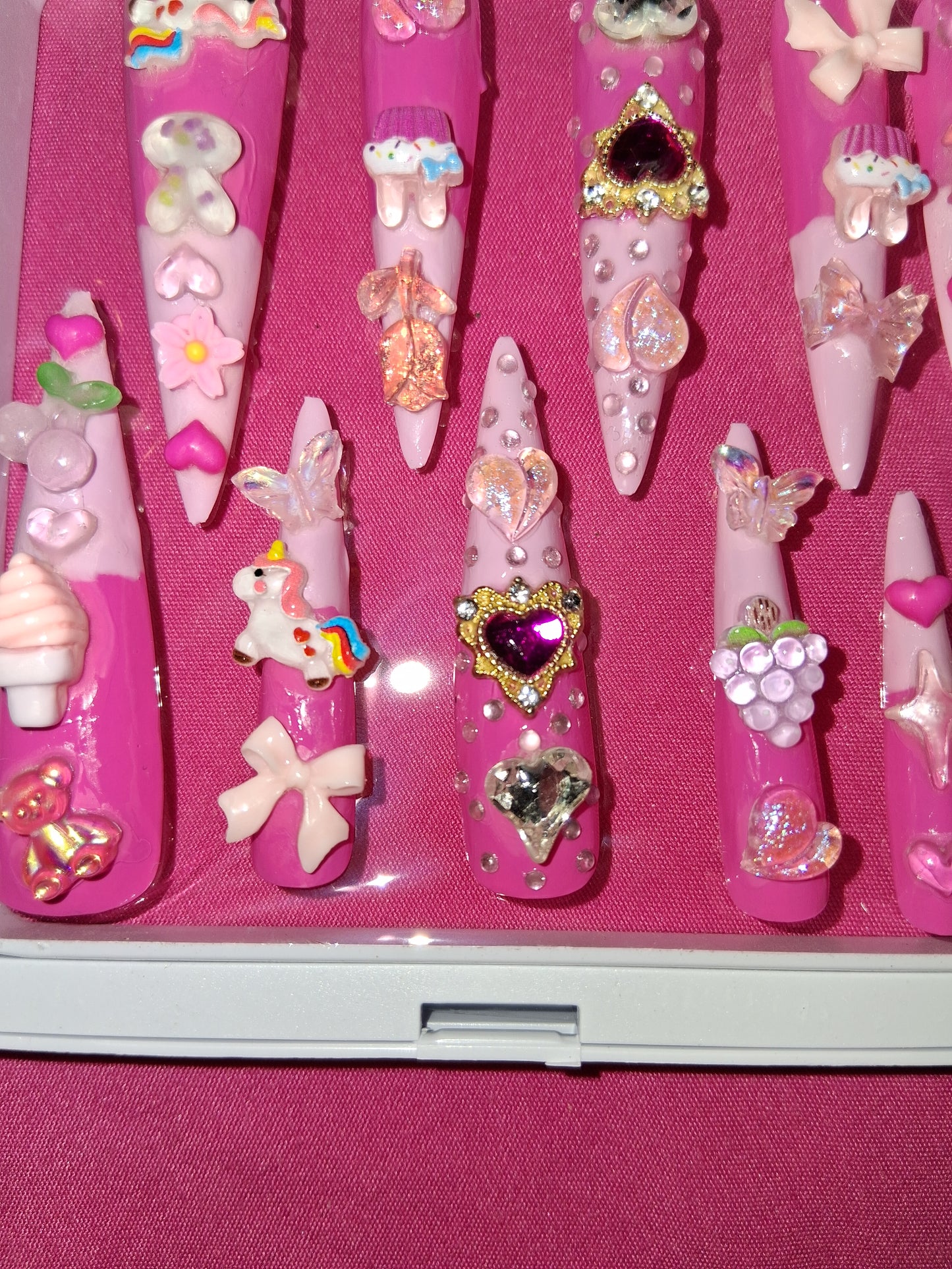 COCOMONEY NAILS CUSTOM 1 OF 1 GLUE ON PRESS ON COMES WITH FREE GIFTS #p38
